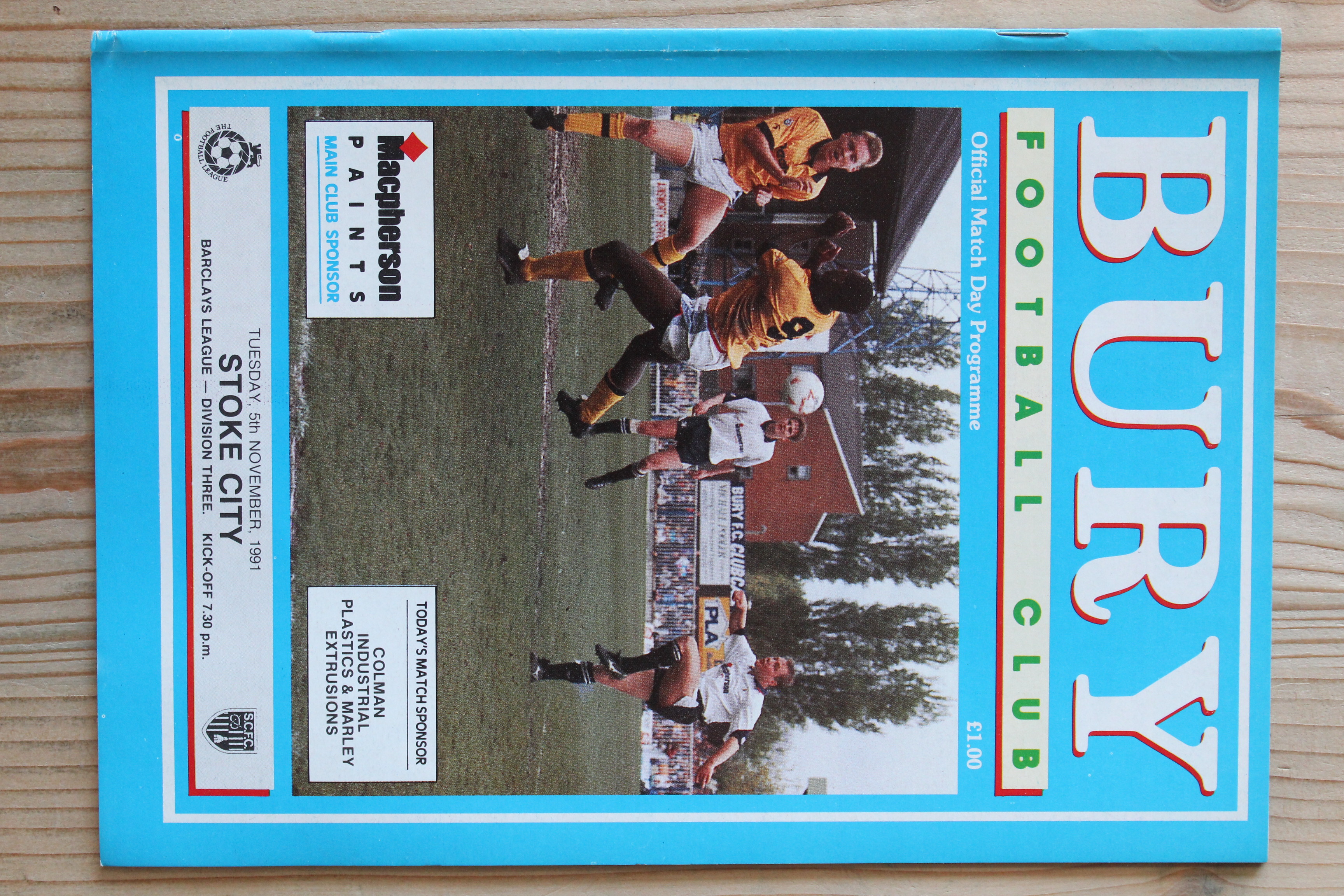 Bury FC v Stoke City FC