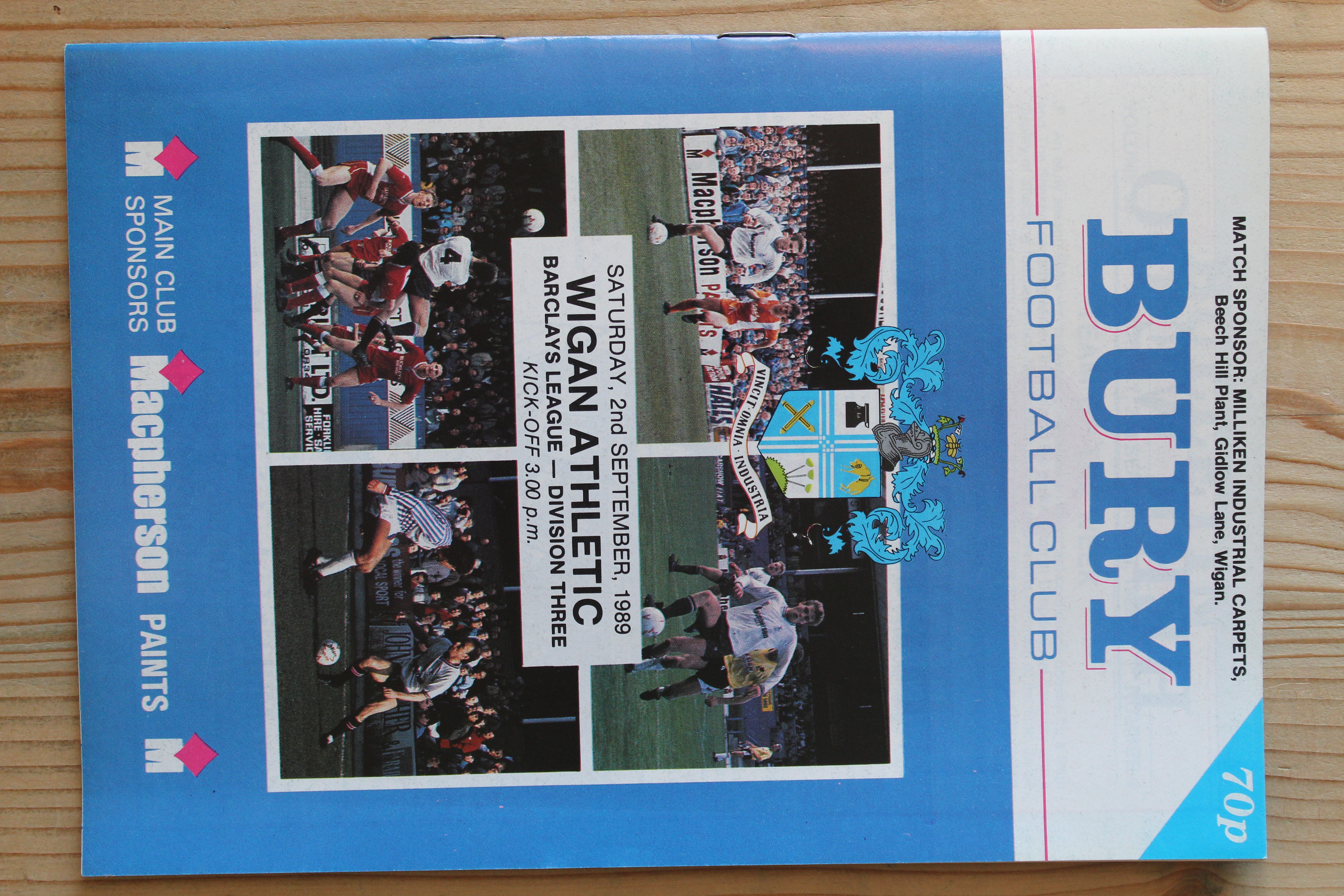 Bury FC v Wigan Athletic FC