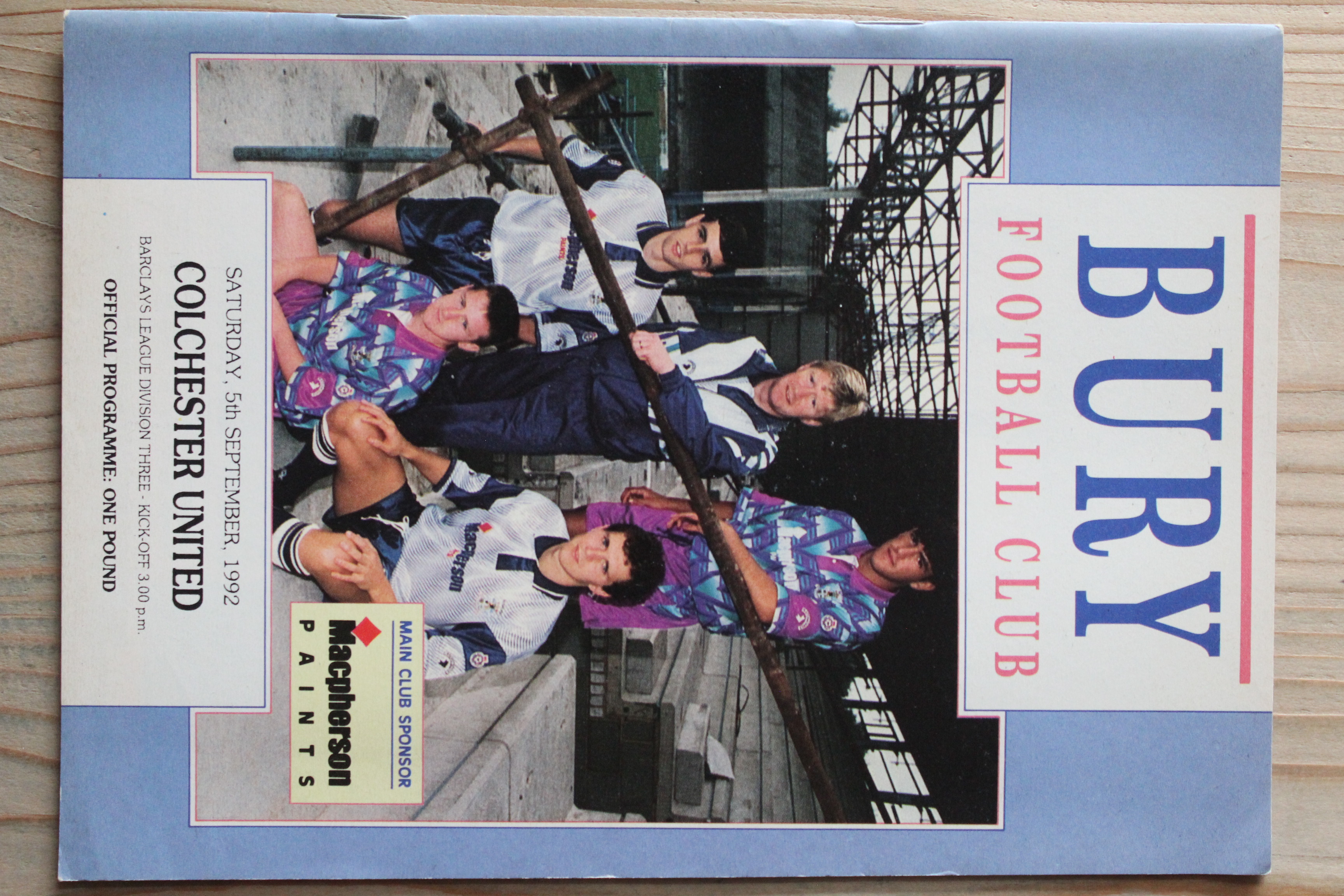 Bury FC v Colchester United FC