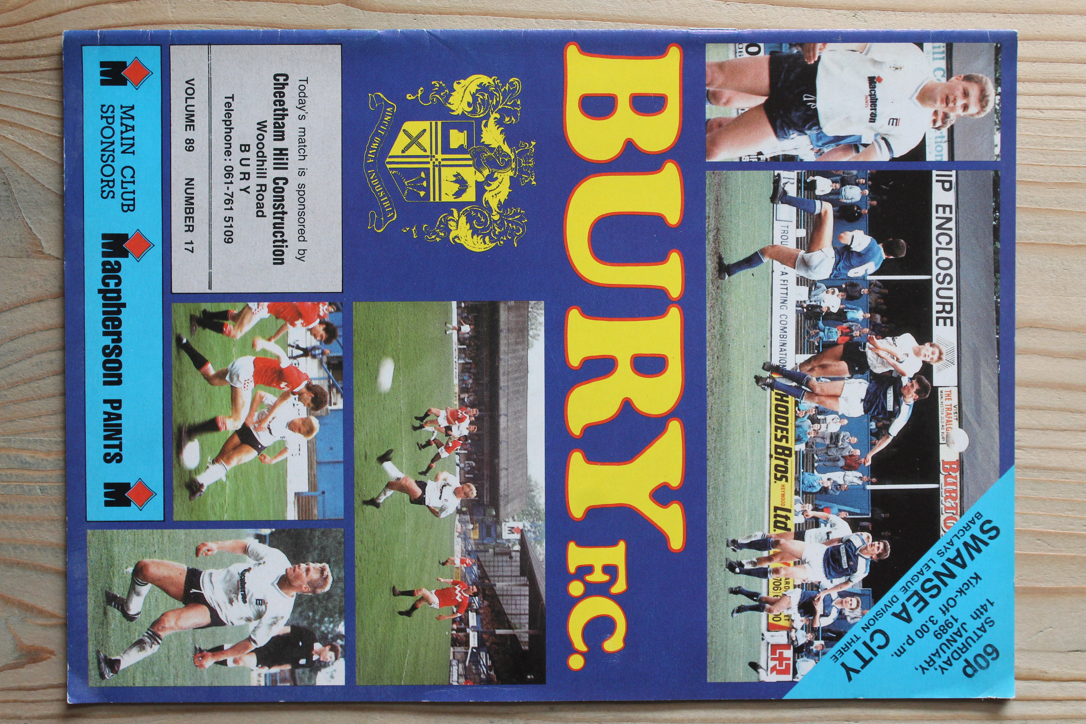 Bury FC v Swansea City FC
