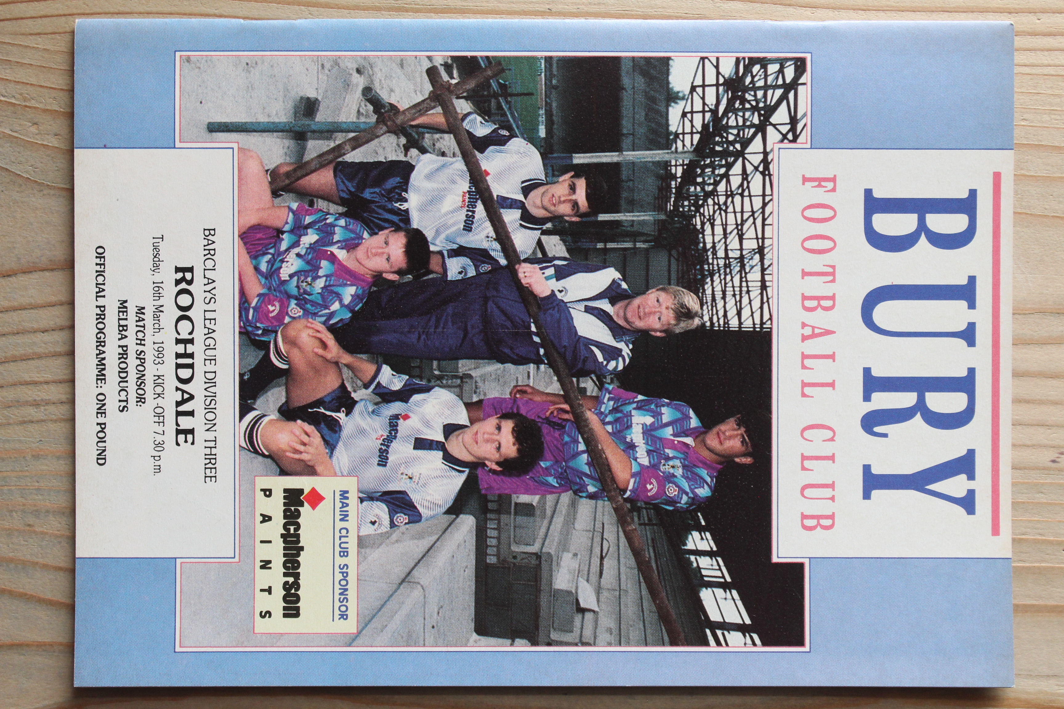 Bury FC v Rochdale FC