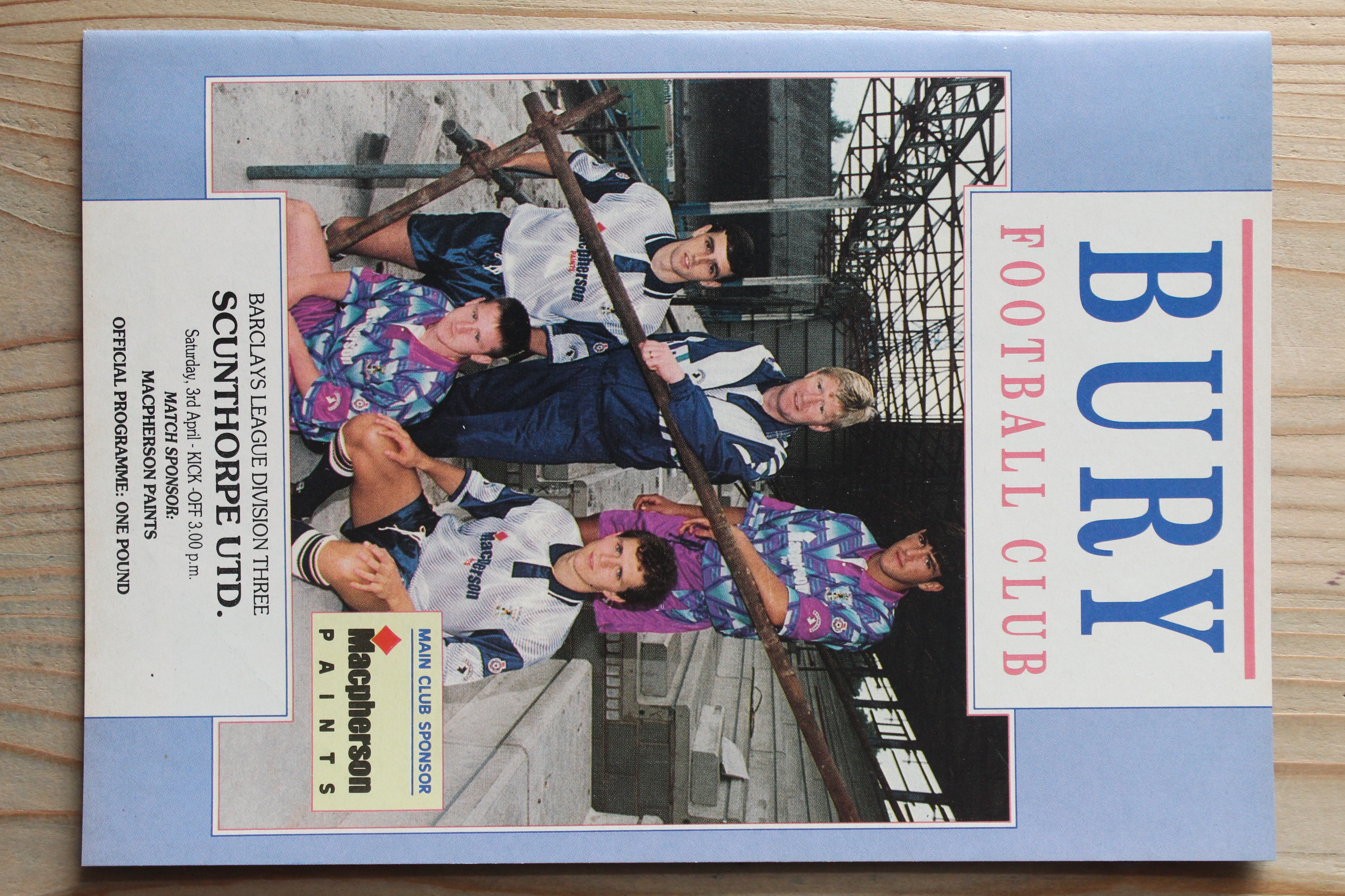 Bury FC v Scunthorpe United FC