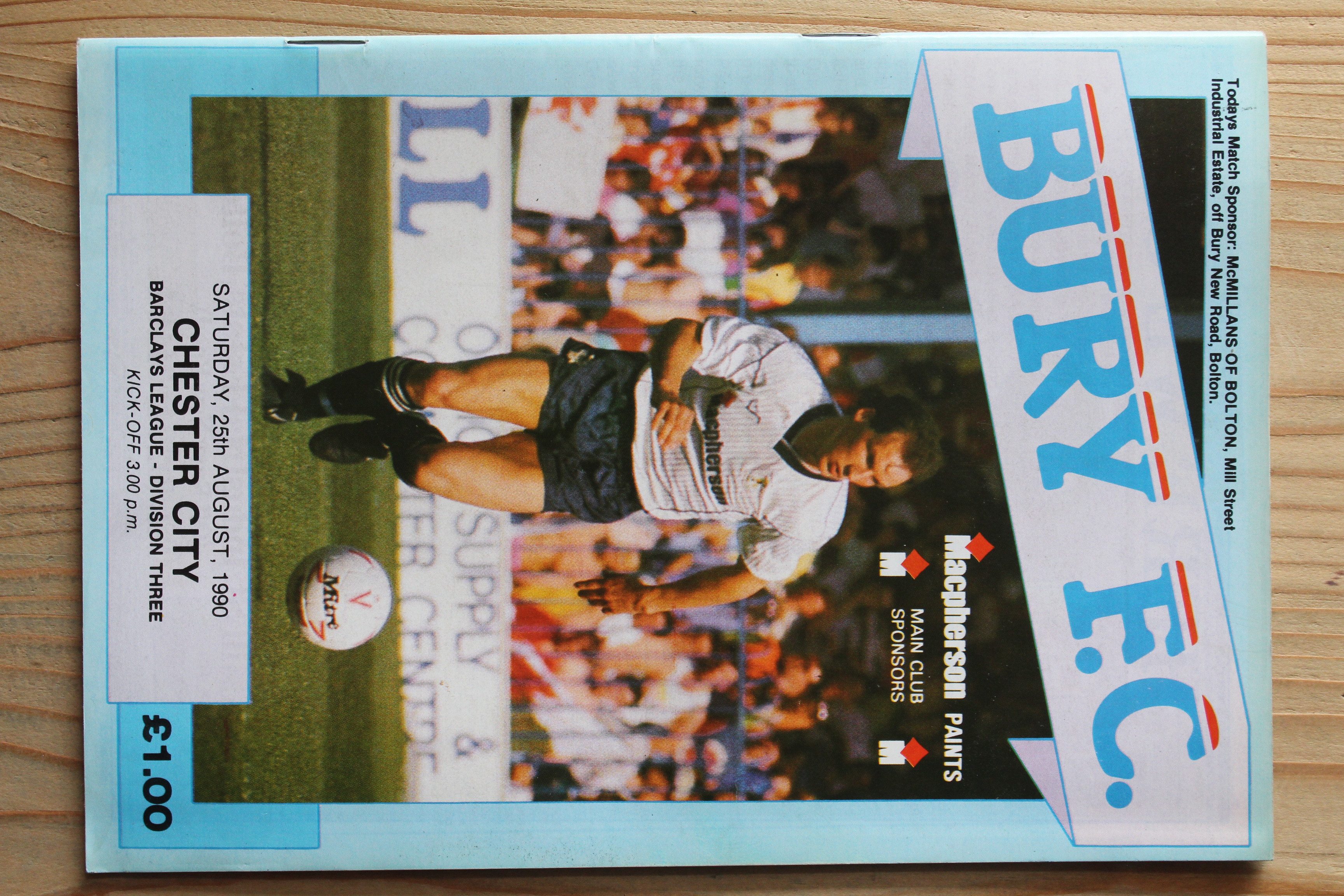 Bury FC v Chester City FC