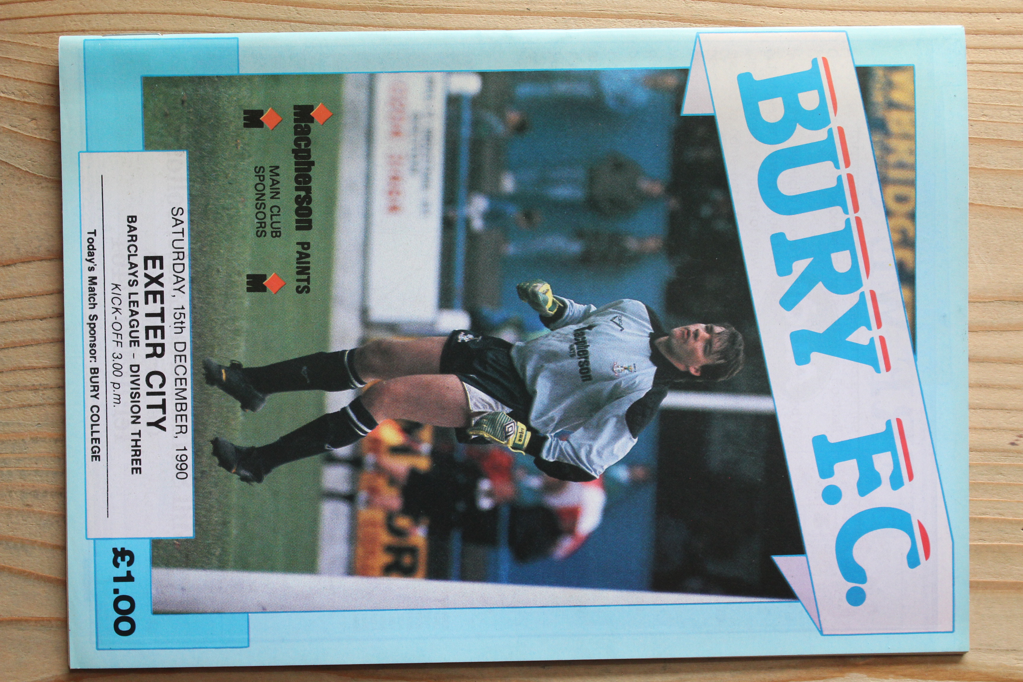 Bury FC v Exeter City FC