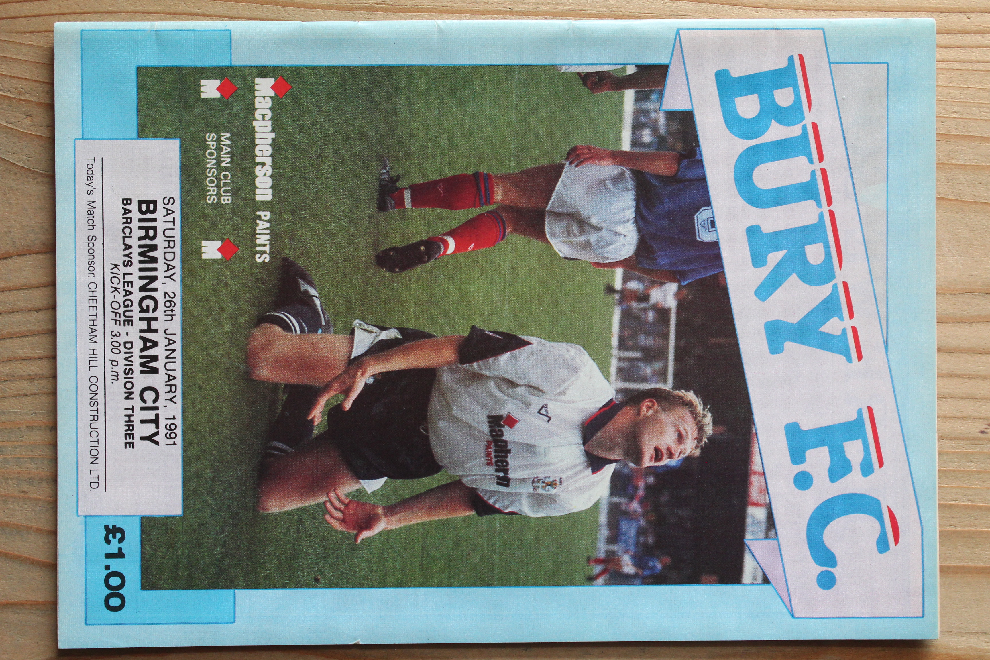 Bury FC v Birmingham City FC