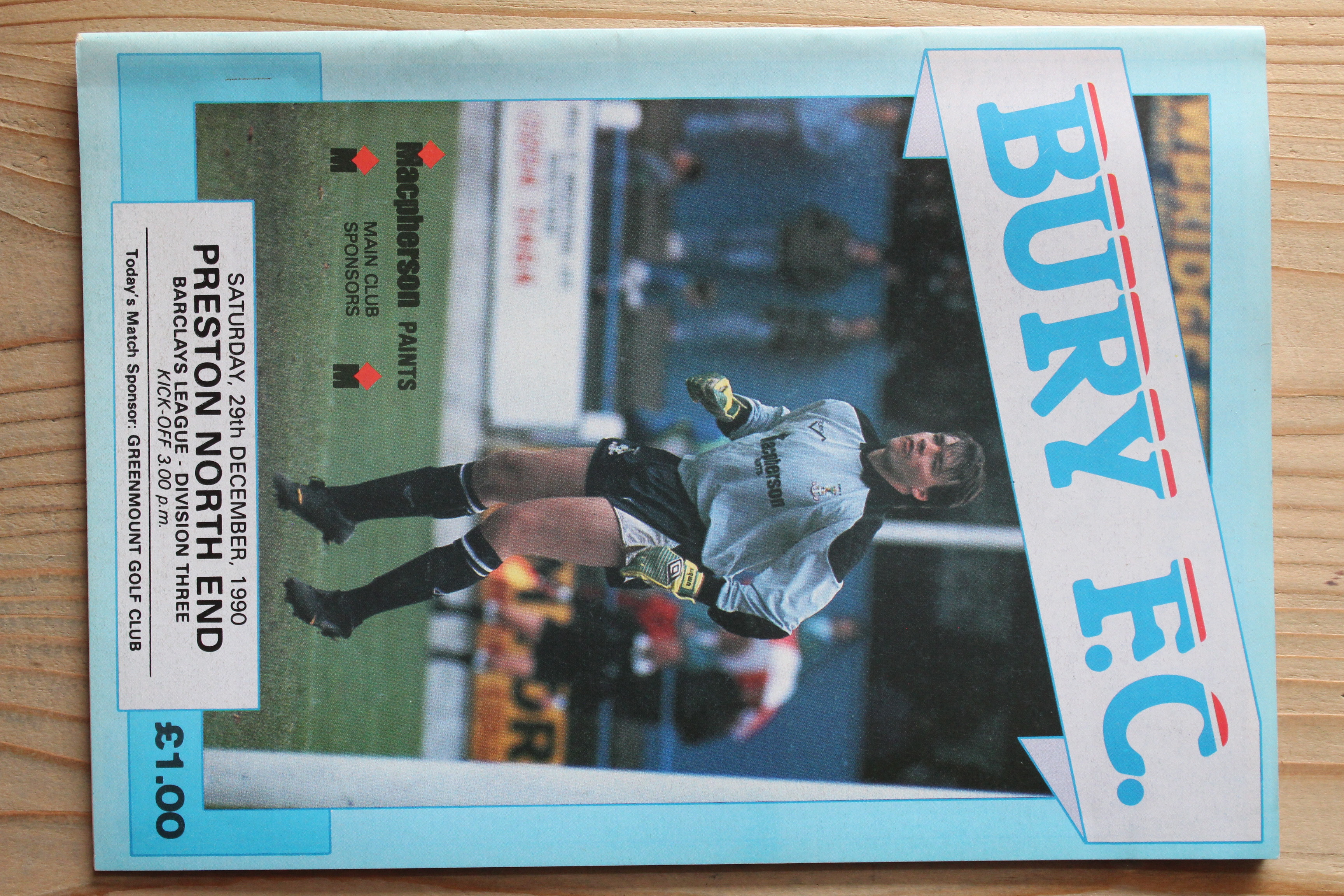 Bury FC v Preston North End FC