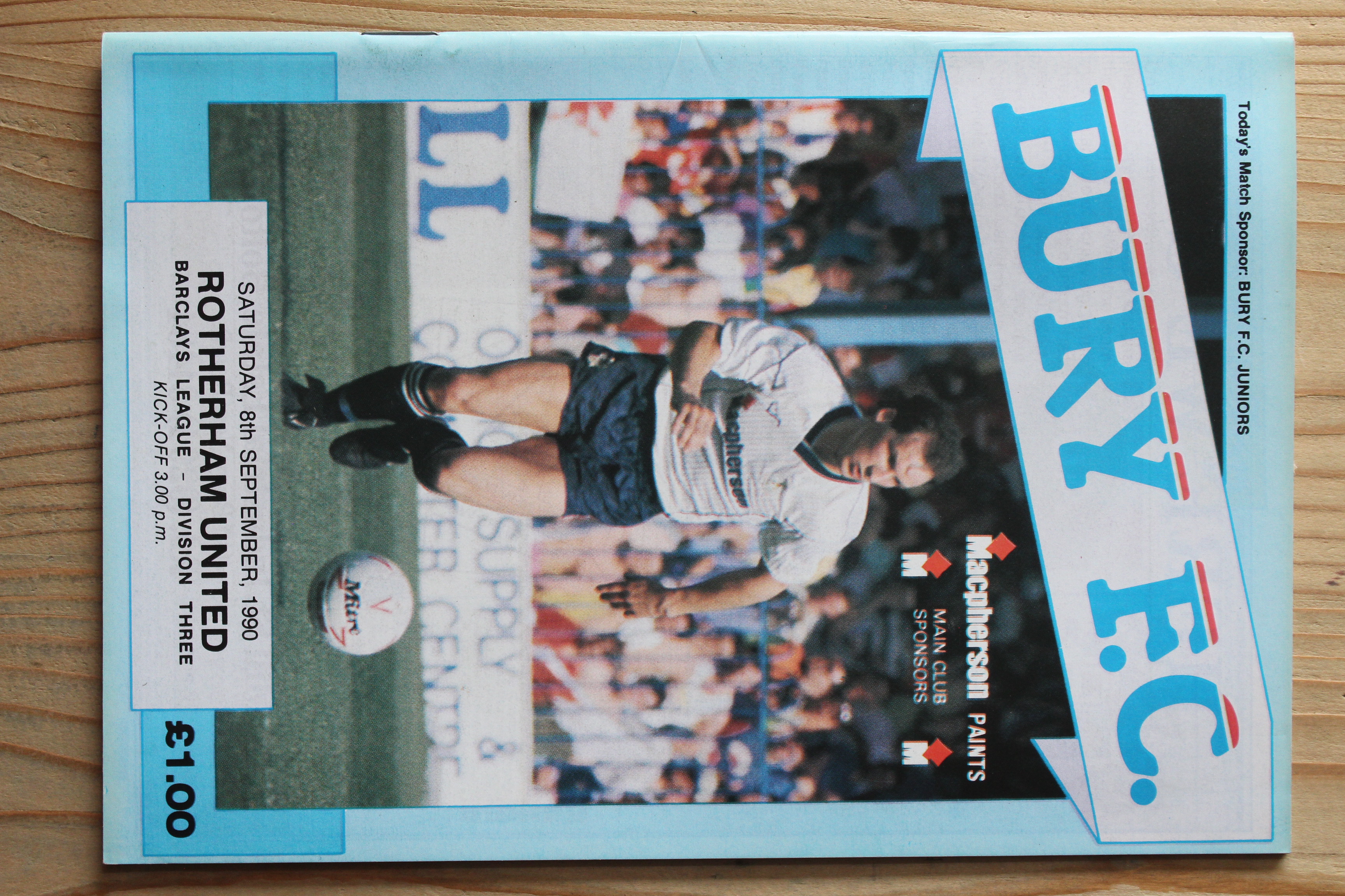 Bury FC v Rotherham United FC