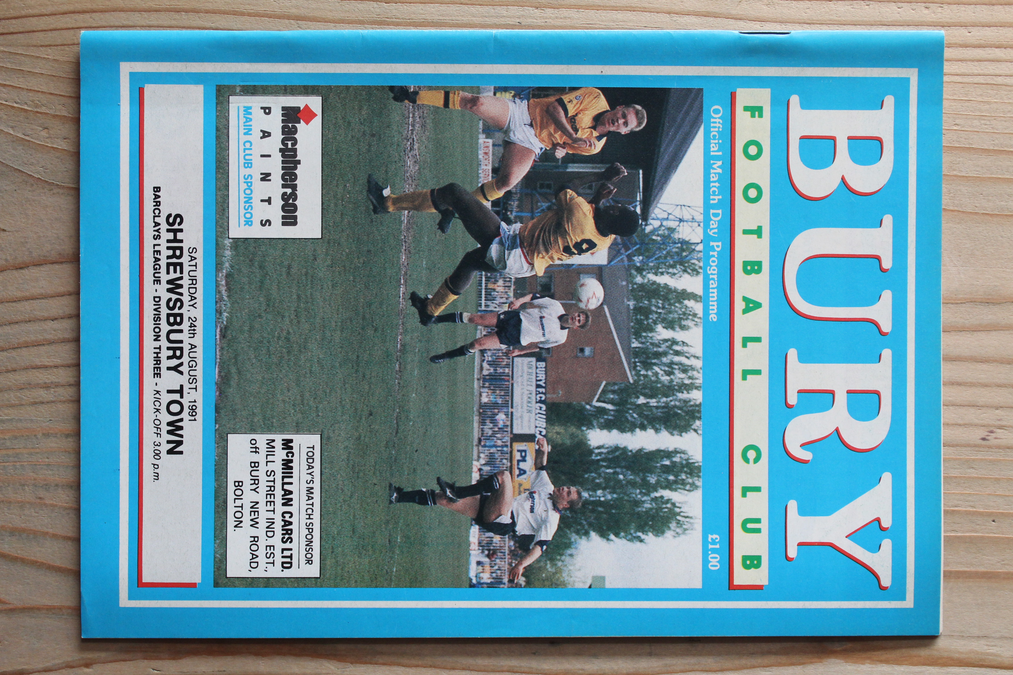 Bury FC v Shrewsbury Town FC