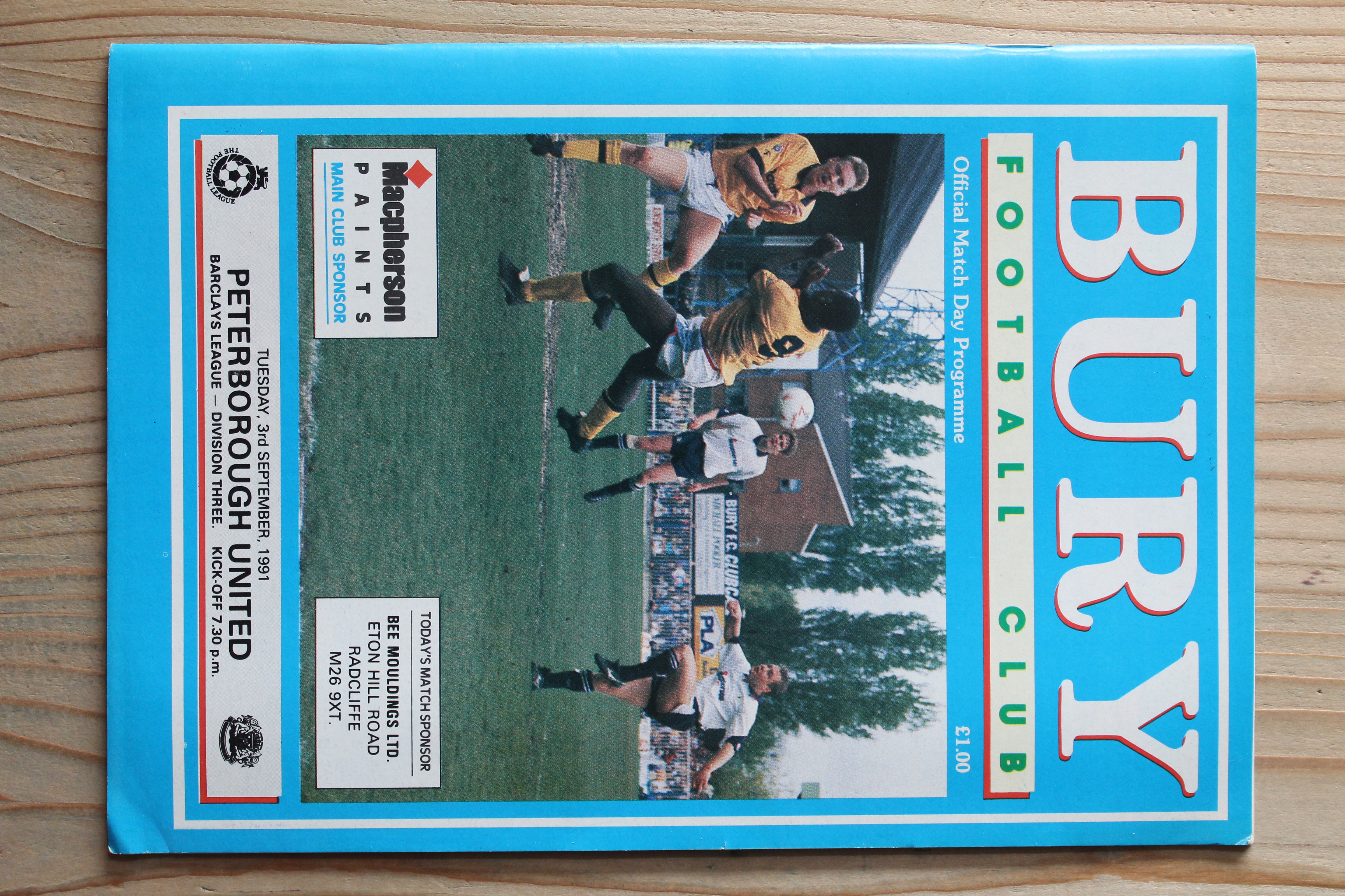 Bury FC v Peterborough United FC