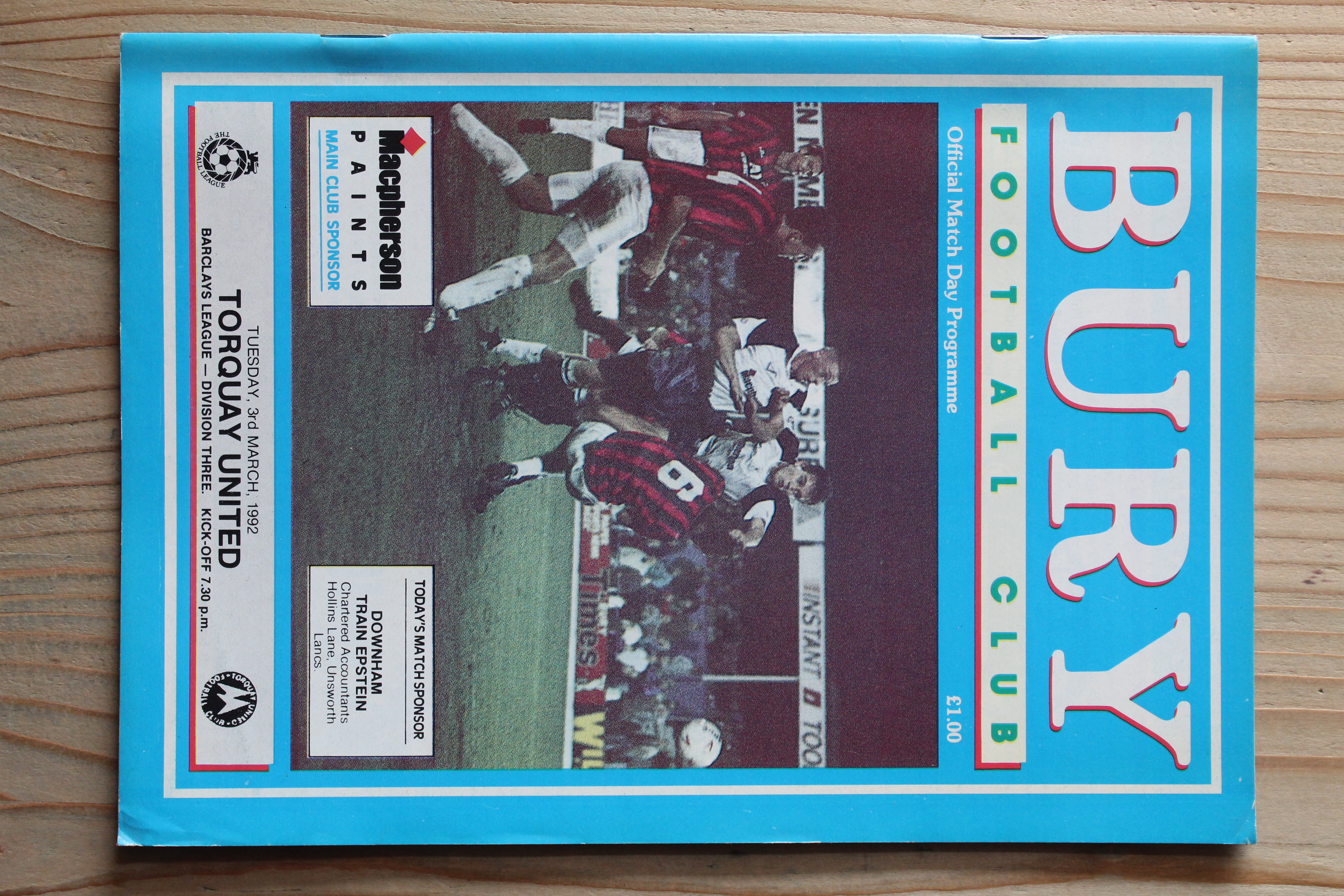 Bury FC v Torquay United FC