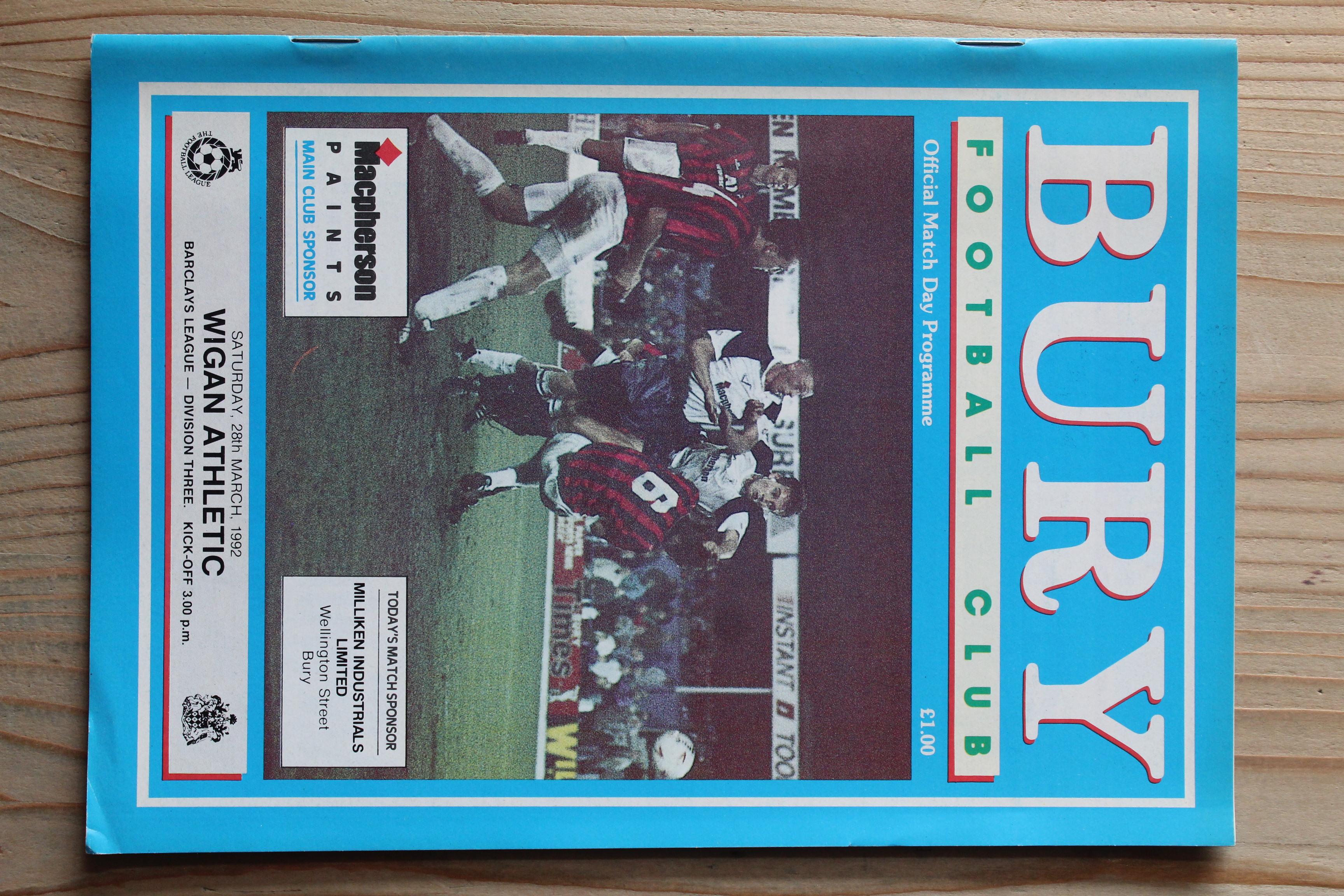 Bury FC v Wigan Athletic FC