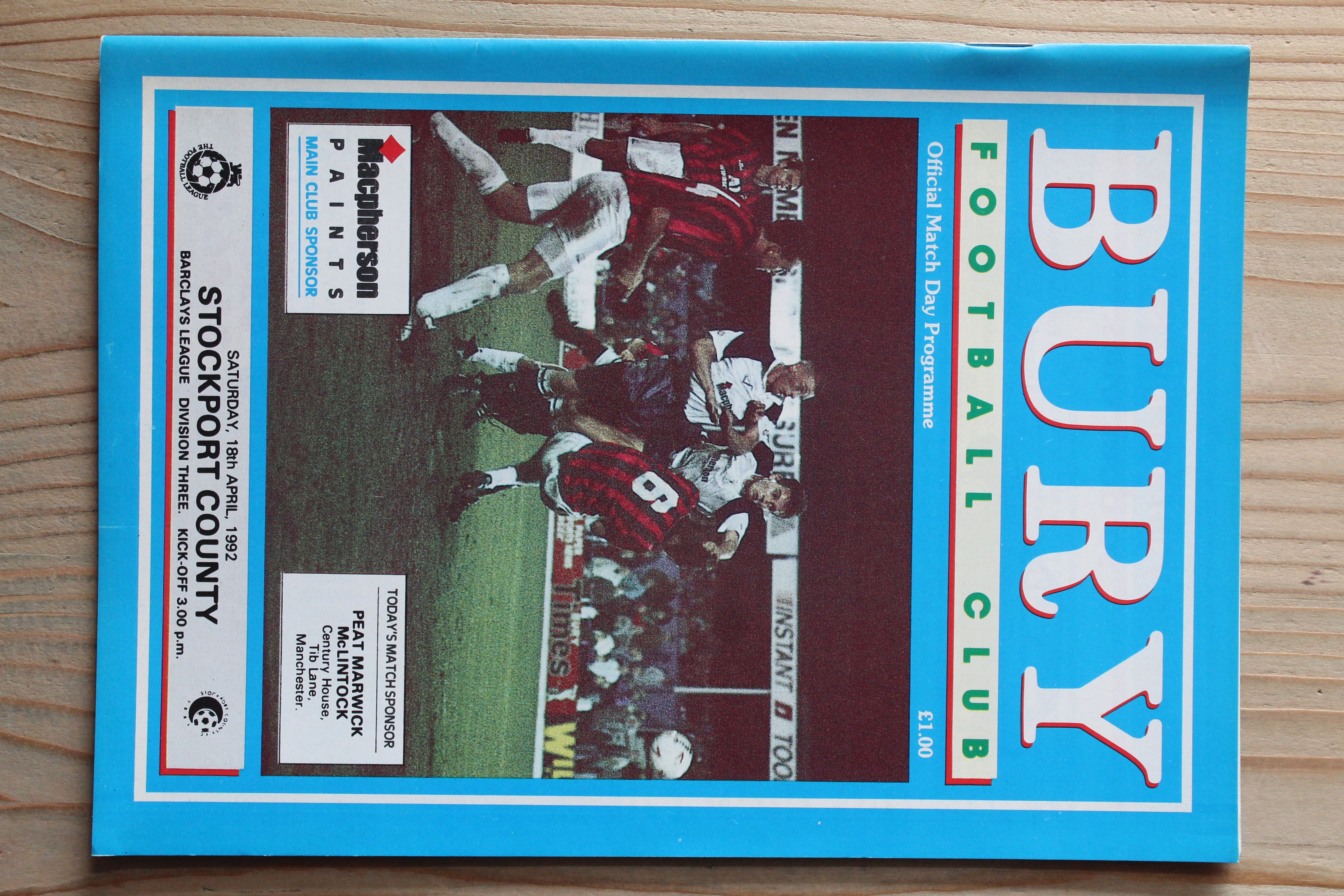 Bury FC v Stockport County FC
