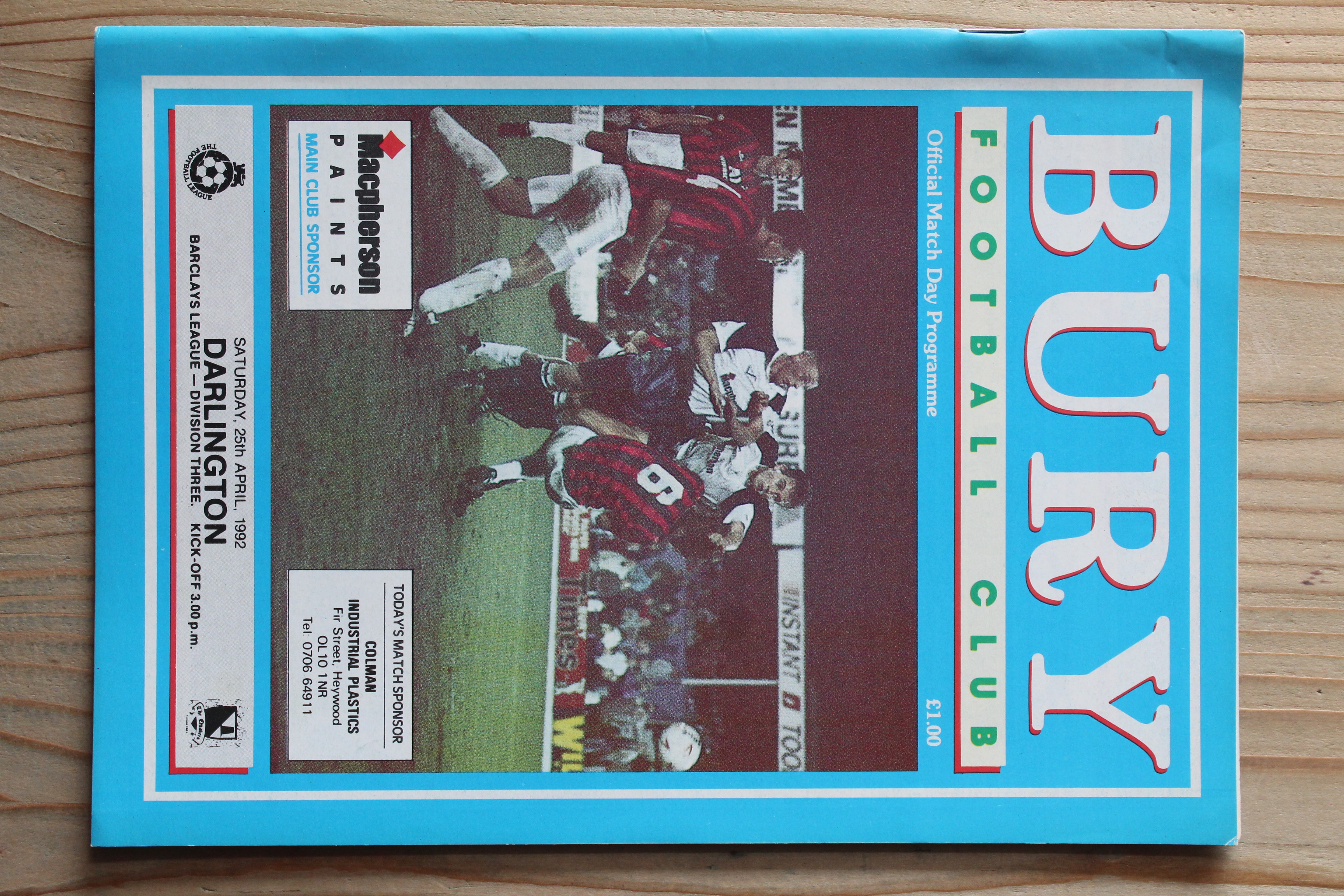 Bury FC v Darlington FC