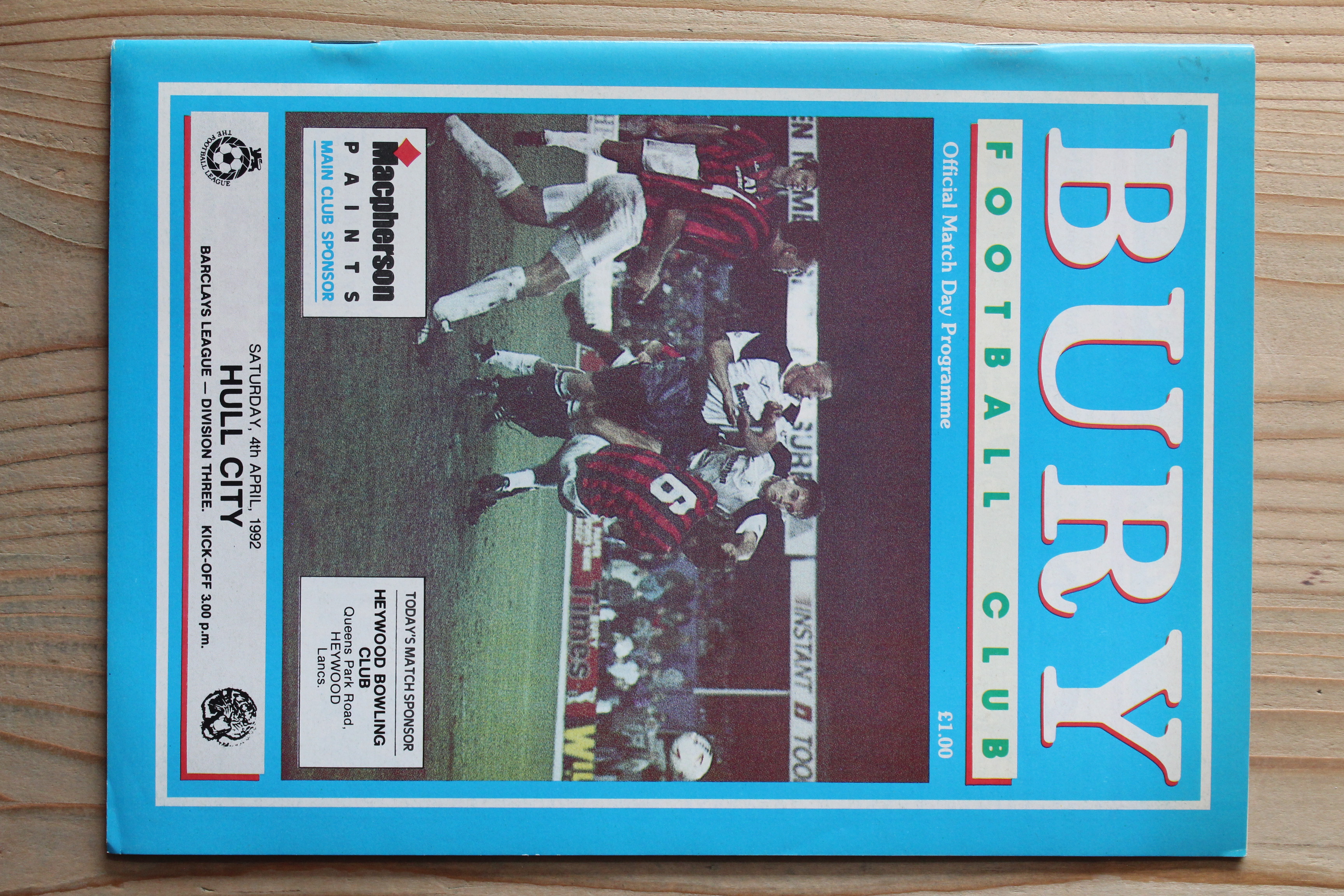 Bury FC v Hull City FC