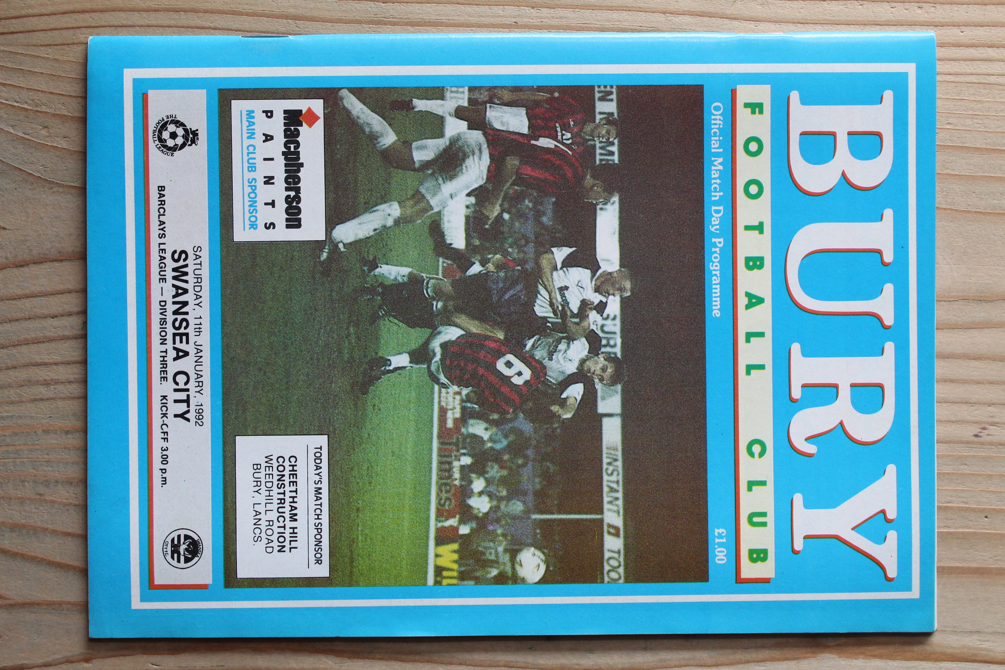 Bury FC v Swansea City FC