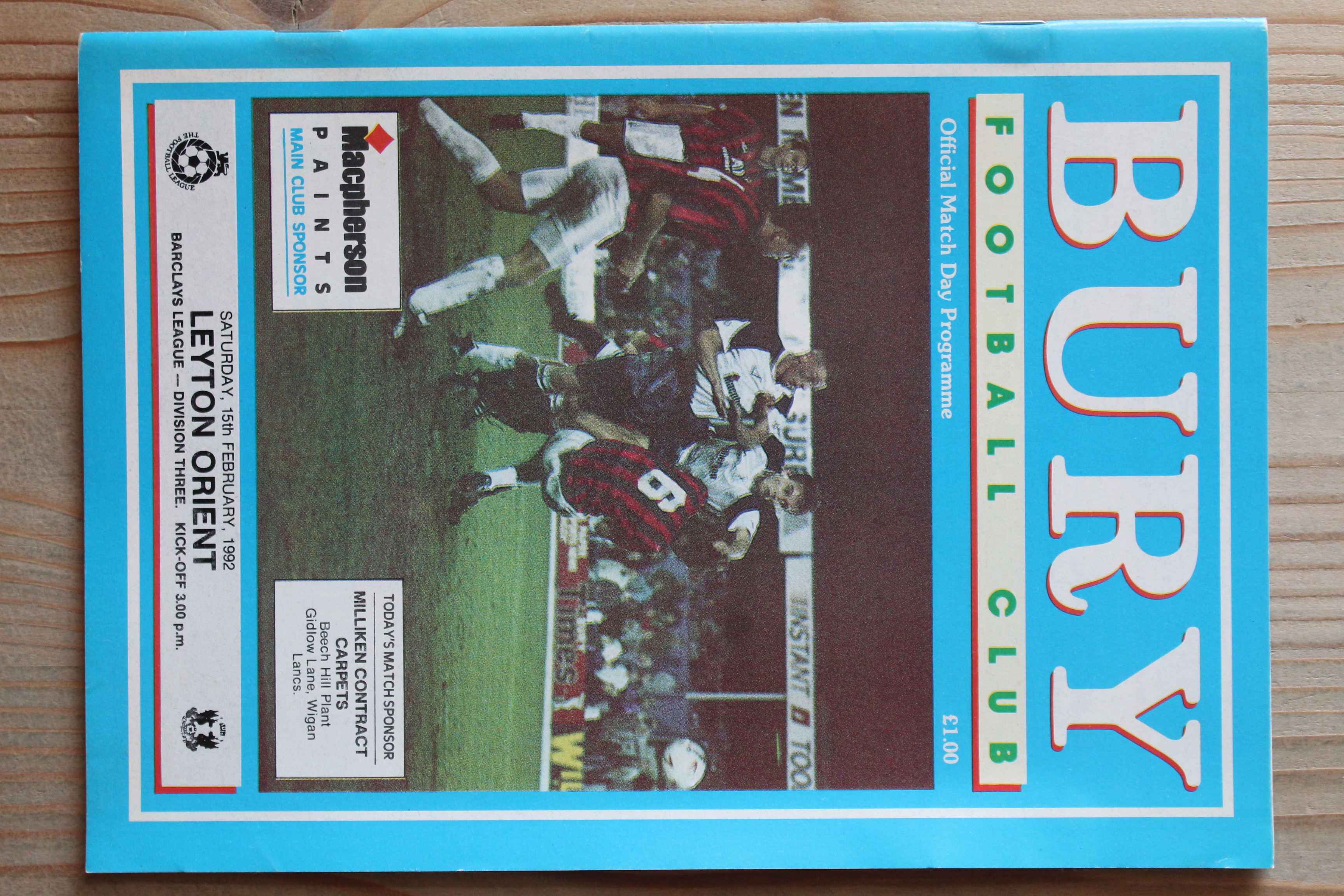 Bury FC v Leyton Orient FC