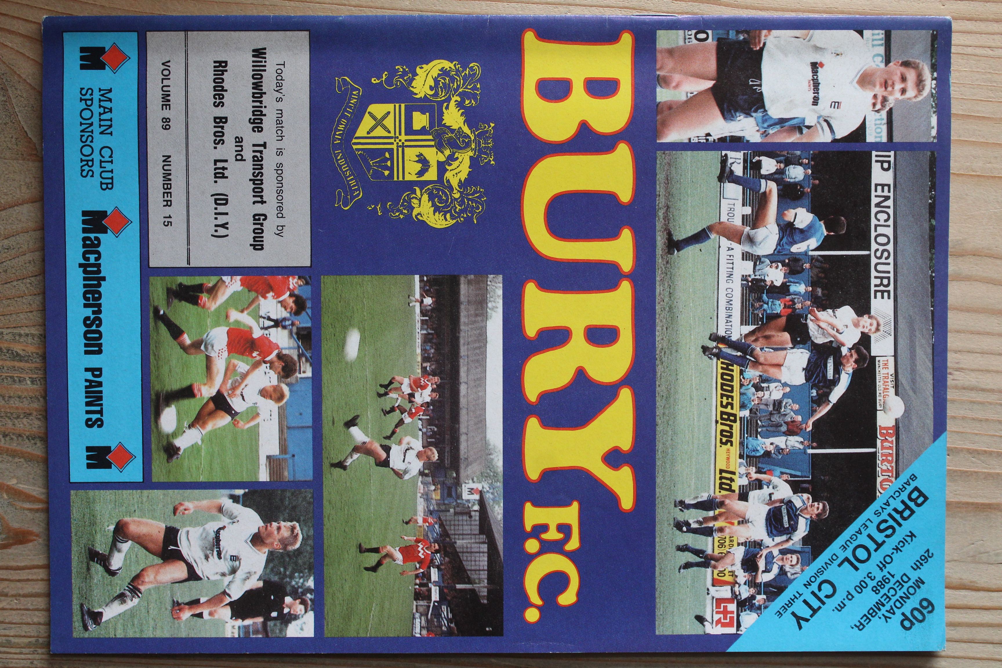 Bury FC v Bristol City FC