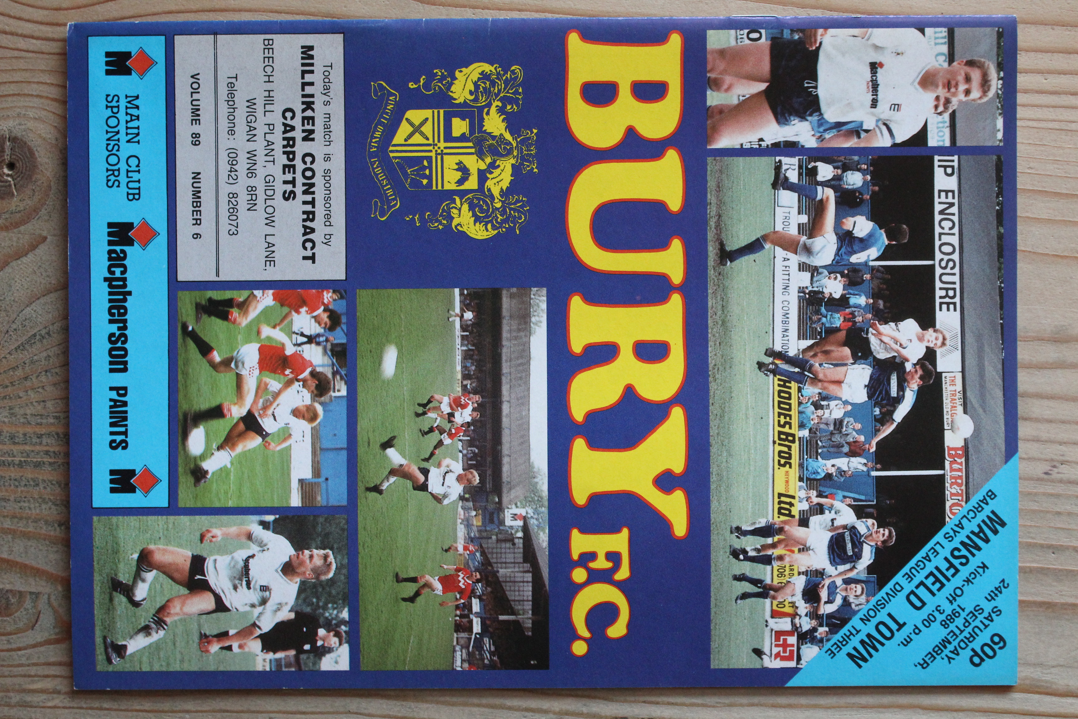 Bury FC v Mansfield Town FC