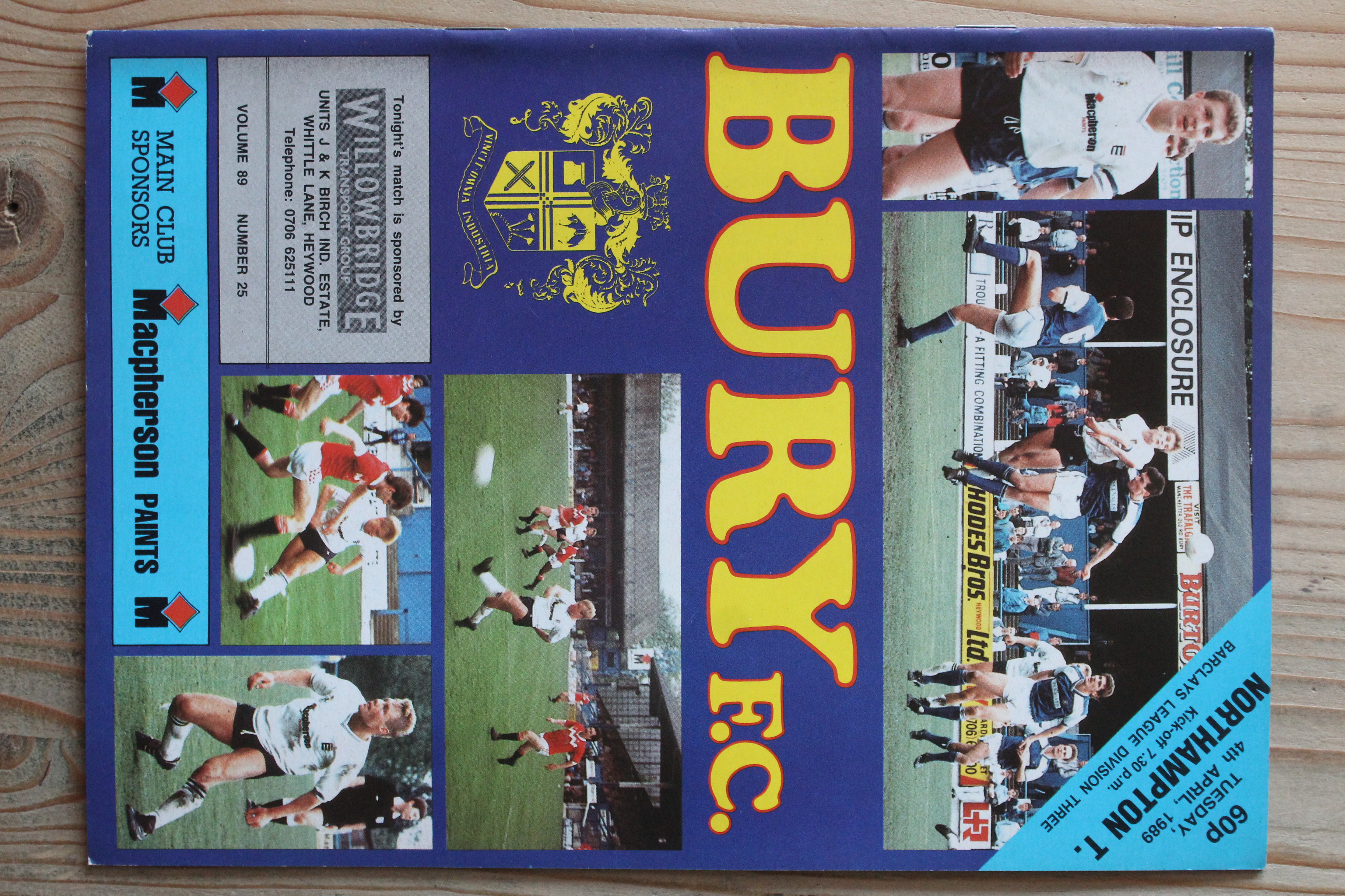 Bury FC v Northampton Town FC