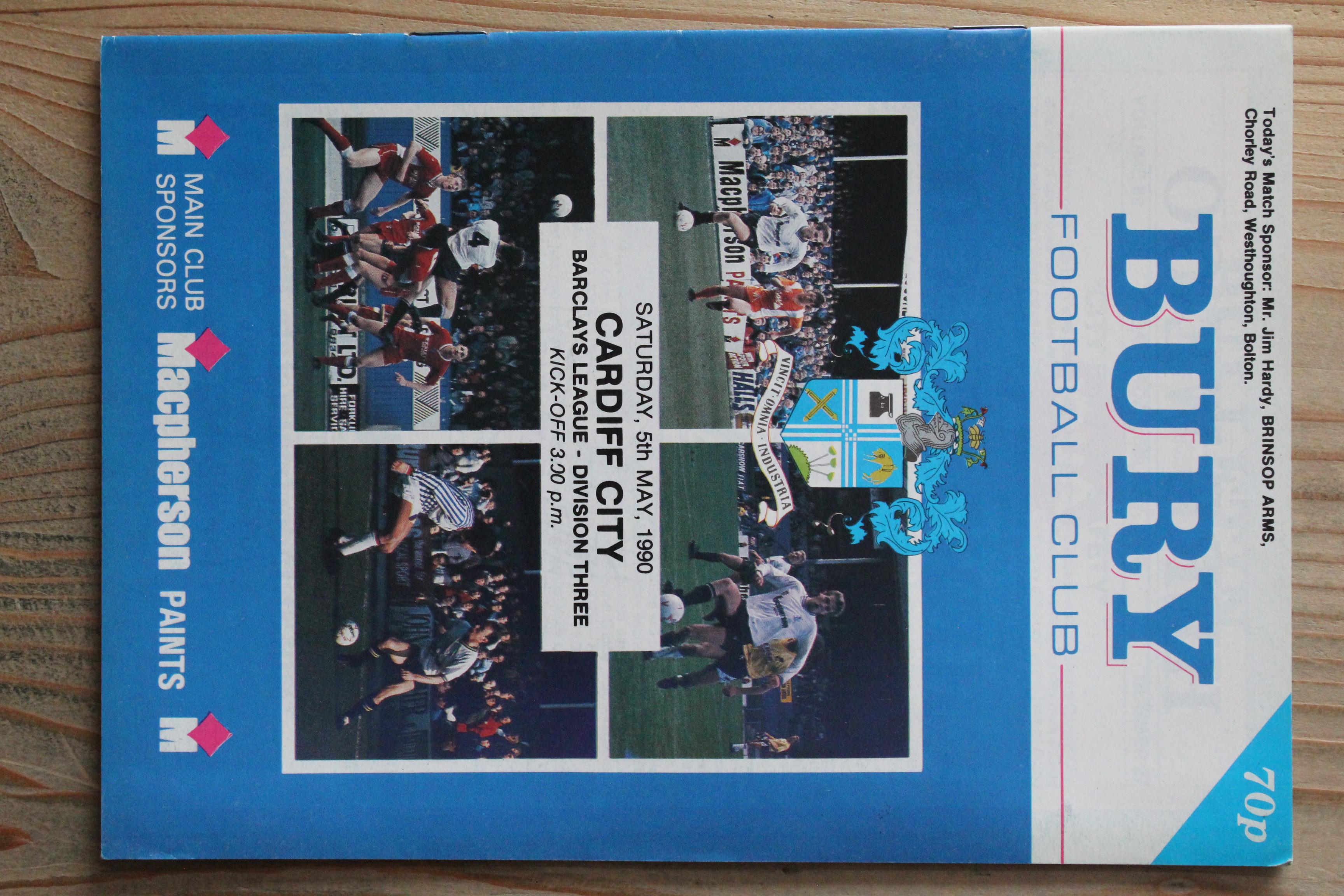 Bury FC v Cardiff City FC