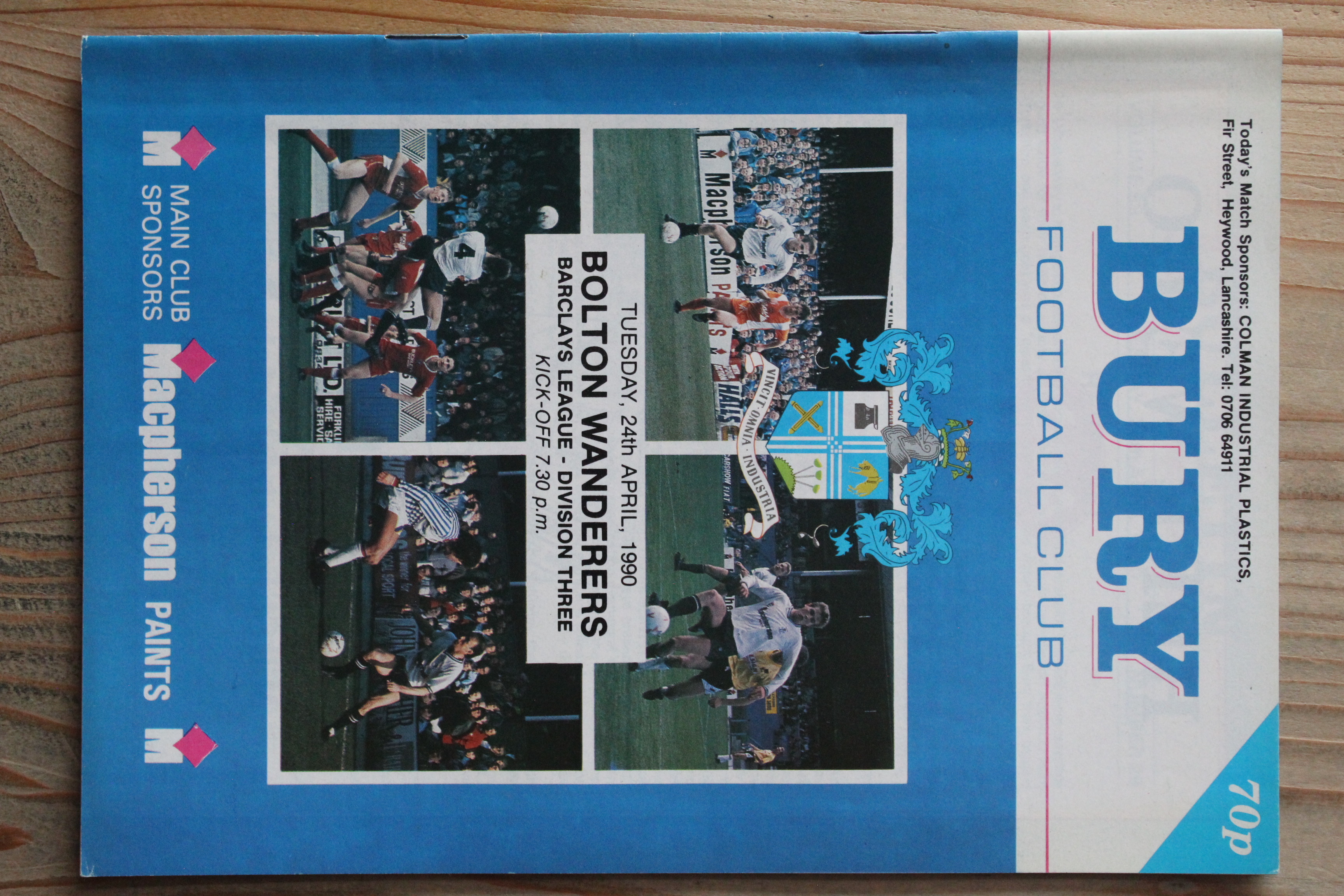 Bury FC v Bolton Wanderers FC