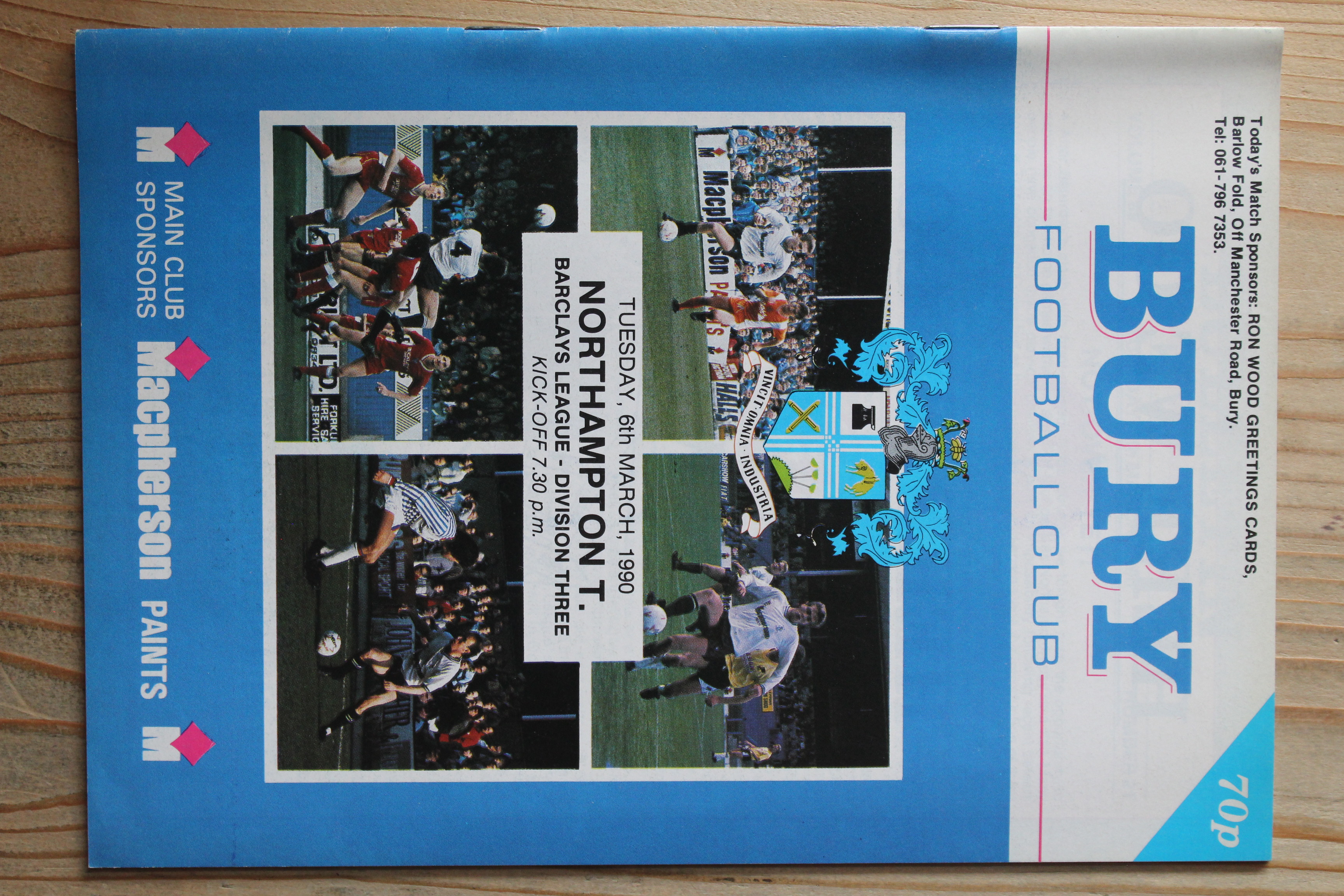 Bury FC v Northampton Town FC