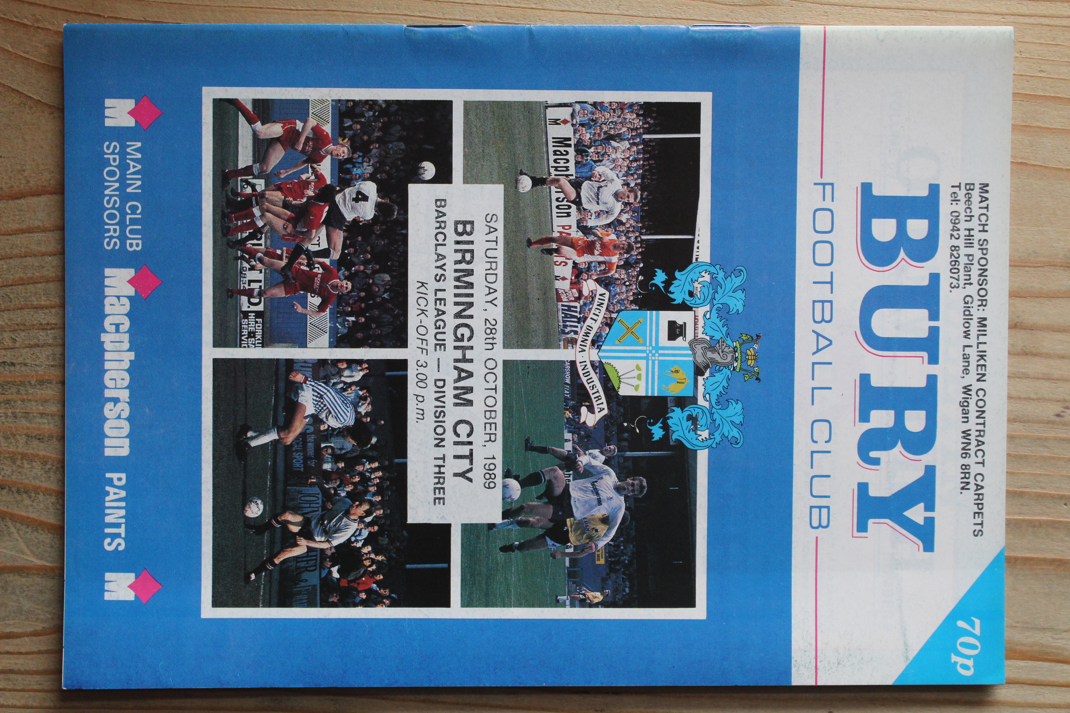 Bury FC v Birmingham City FC