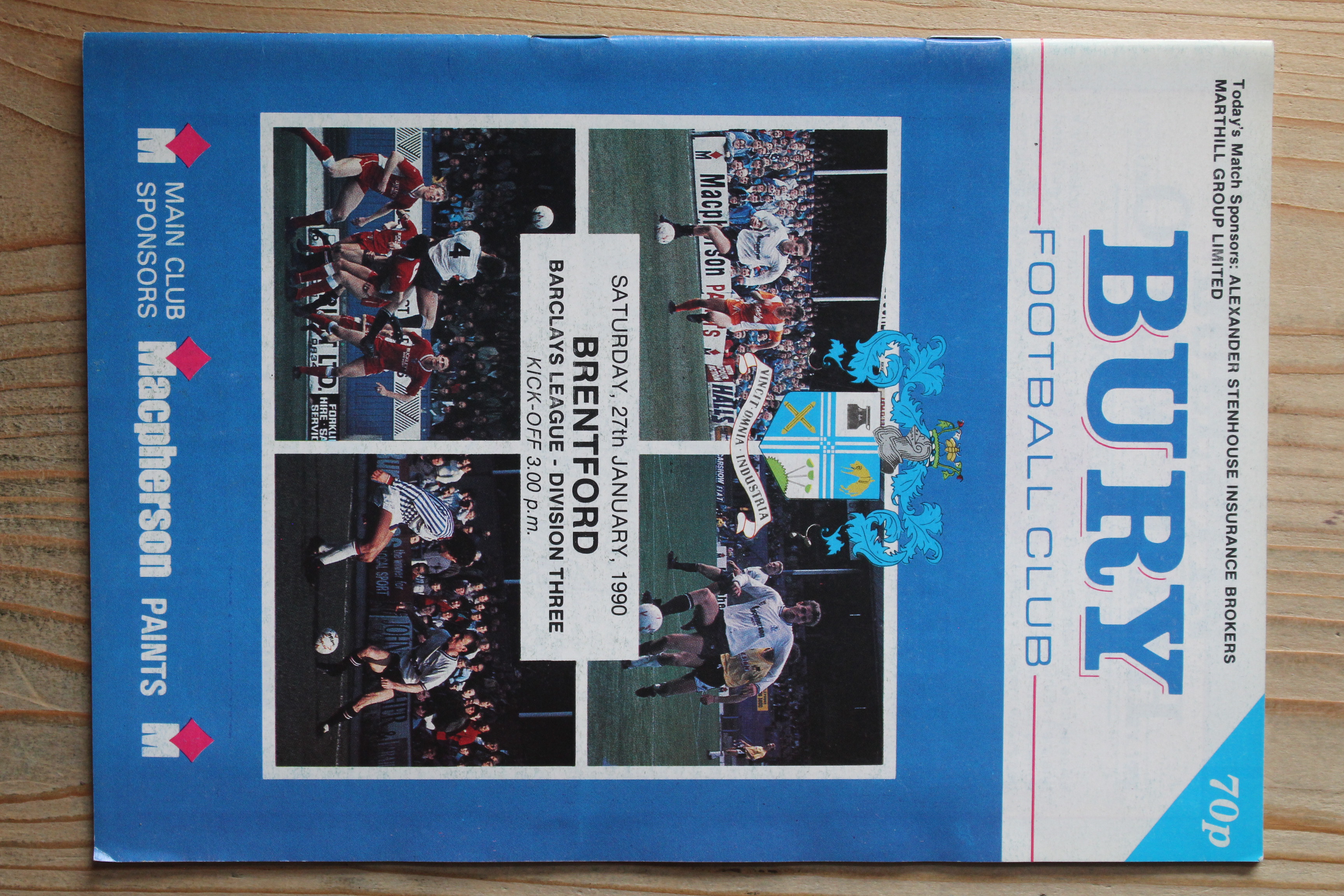 Bury FC v Brentford FC