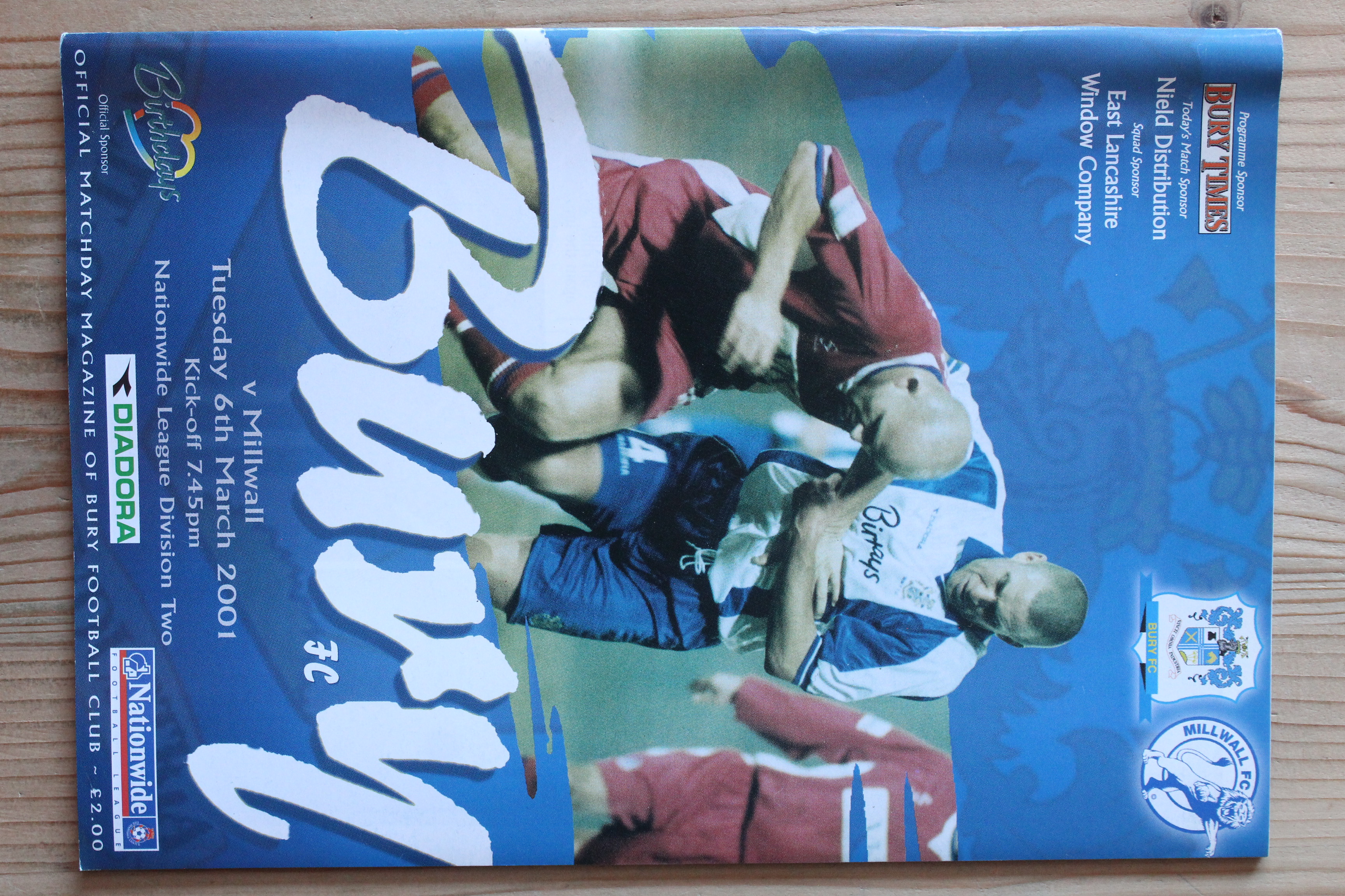 Bury FC v Millwall FC