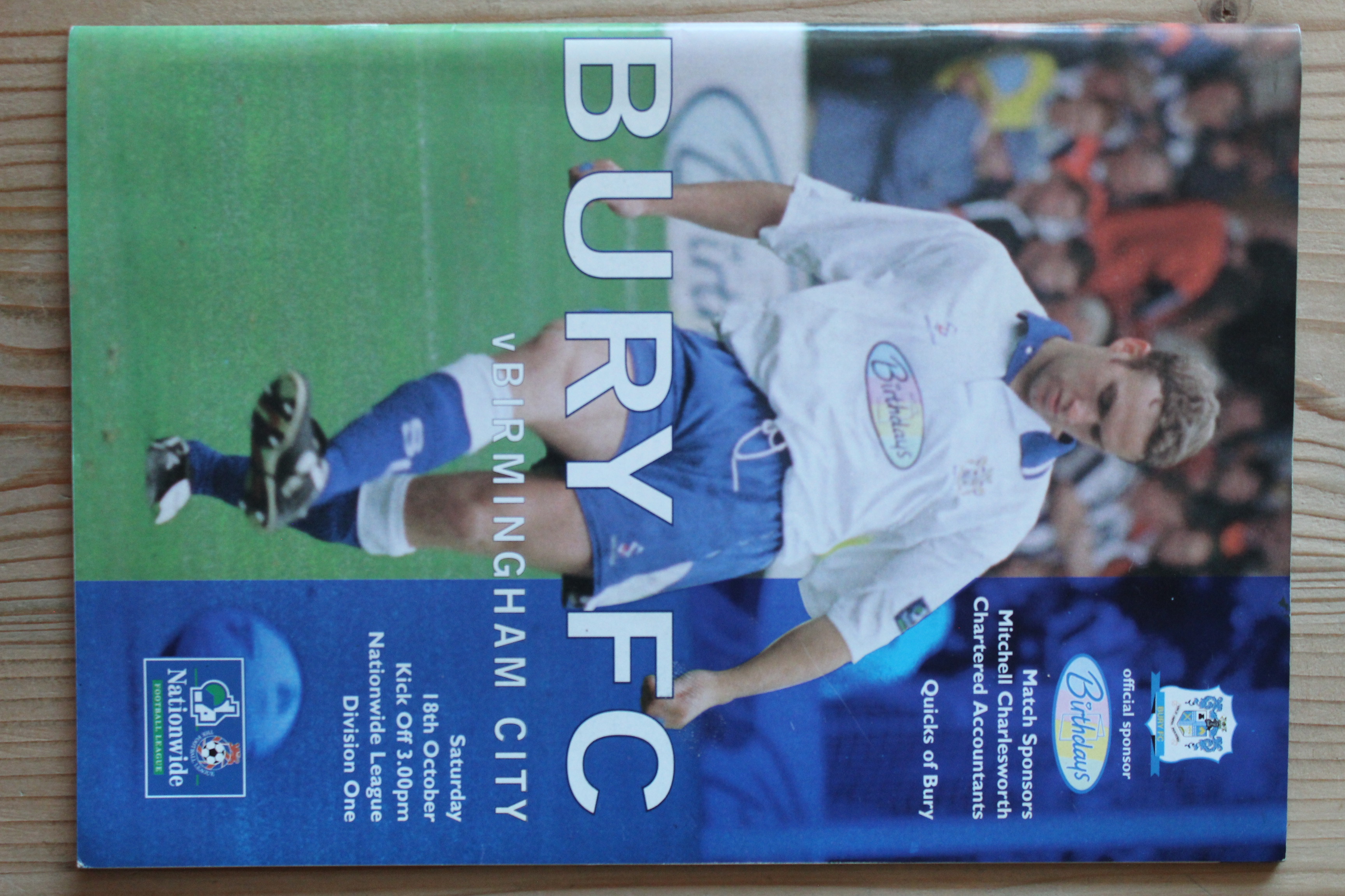 Bury FC v Birmingham City FC
