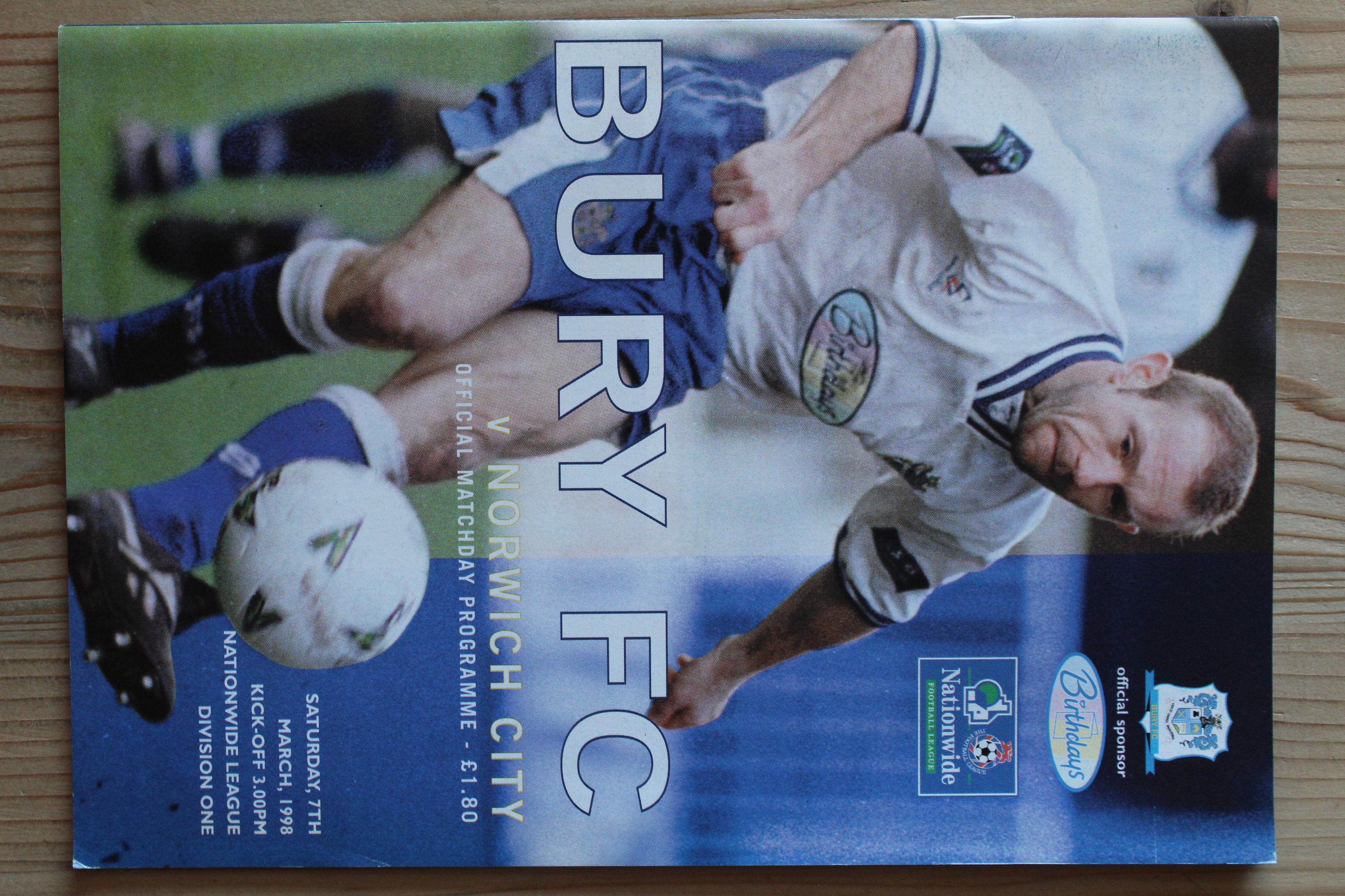 Bury FC v Norwich City FC