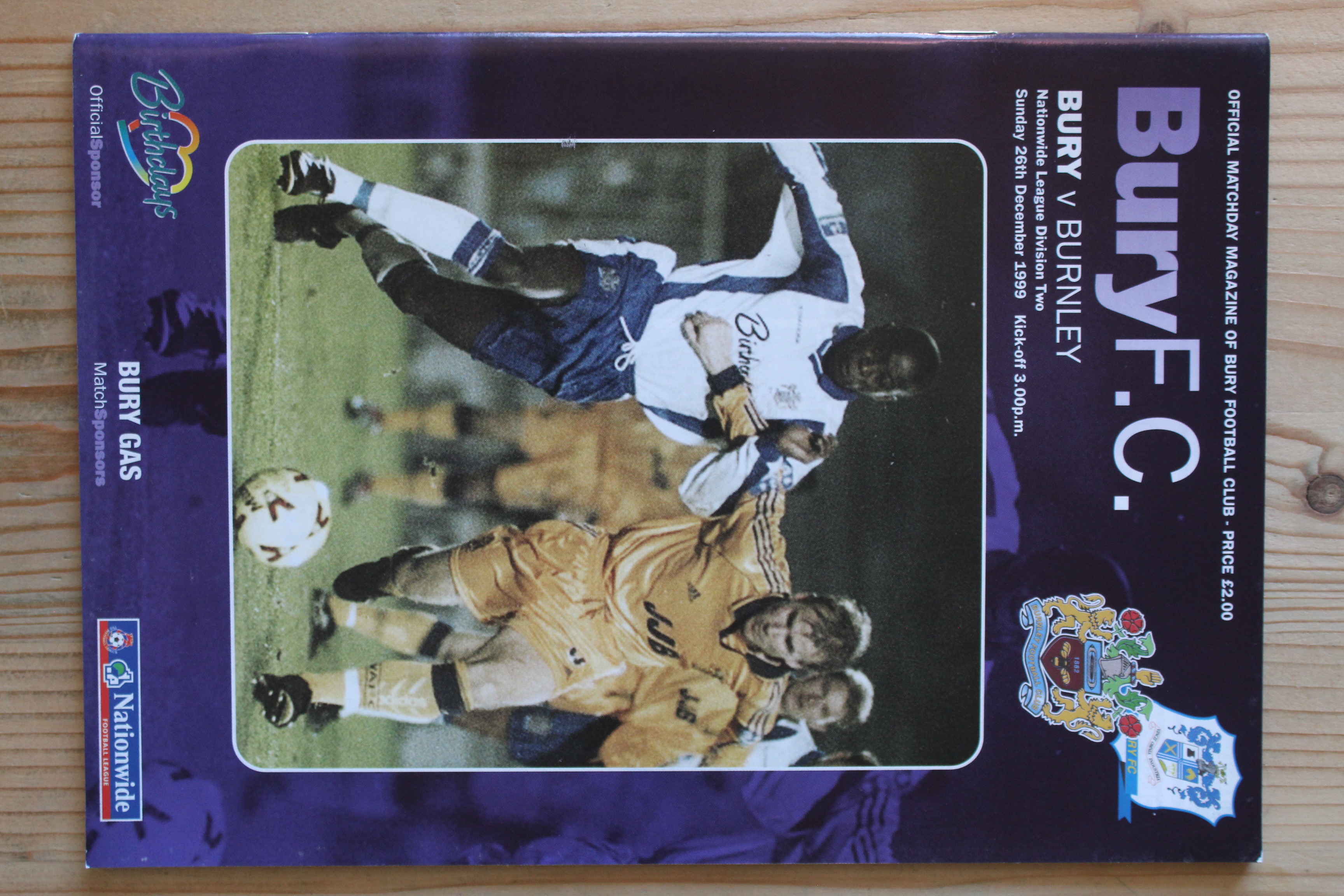 Bury FC v Burnley FC