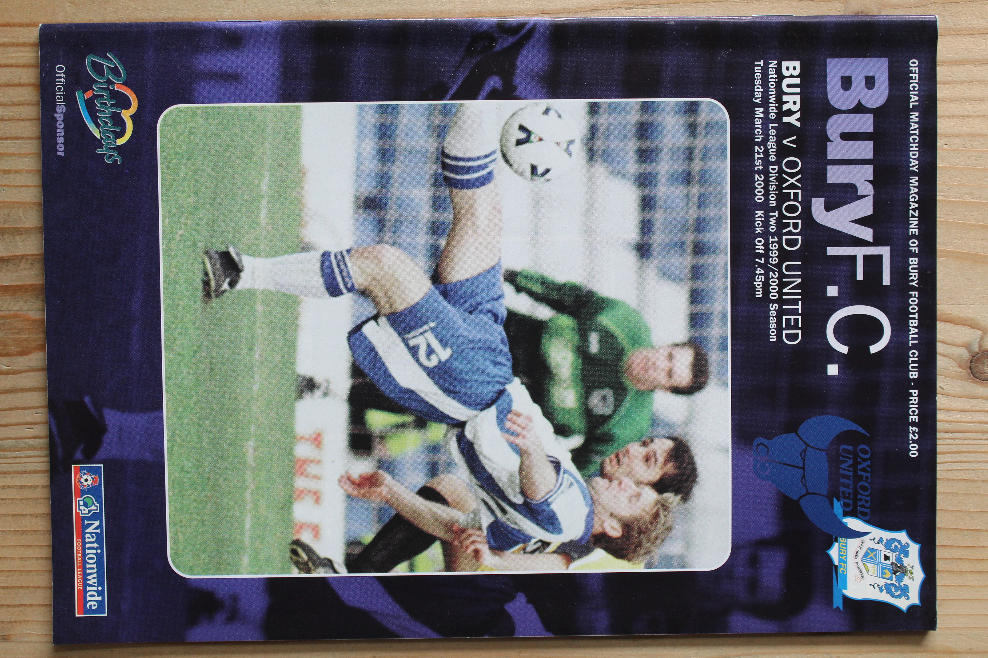 Bury FC v Oxford United FC