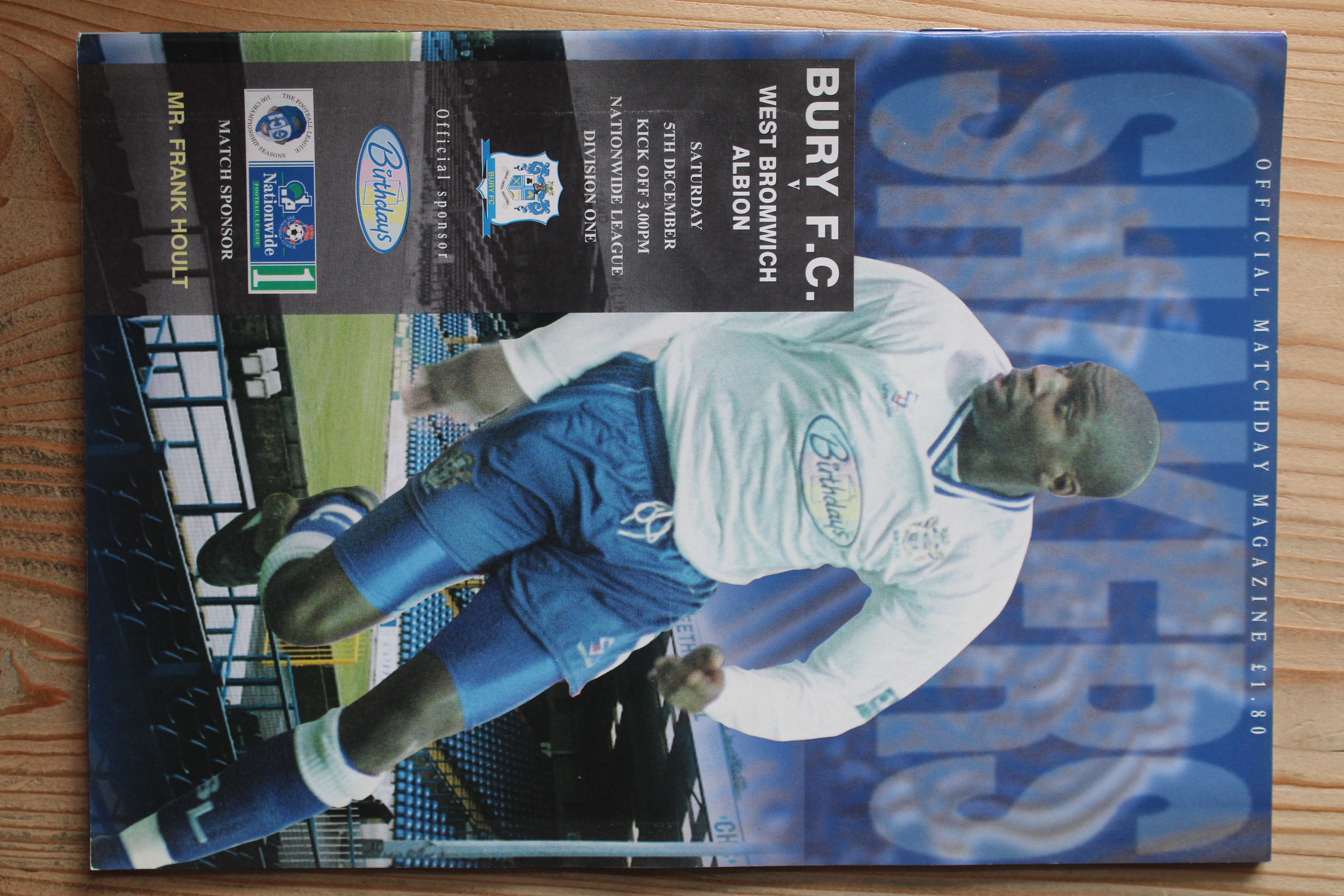 Bury FC v West Bromwich Albion FC 