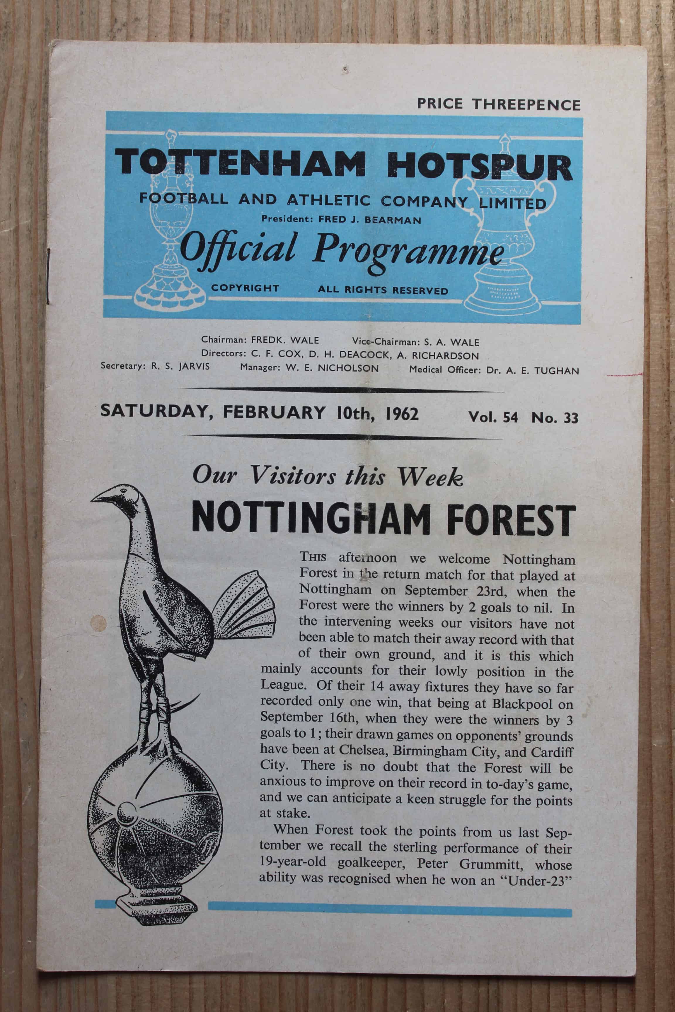 Tottenham Hotspur FC v Nottingham Forest FC