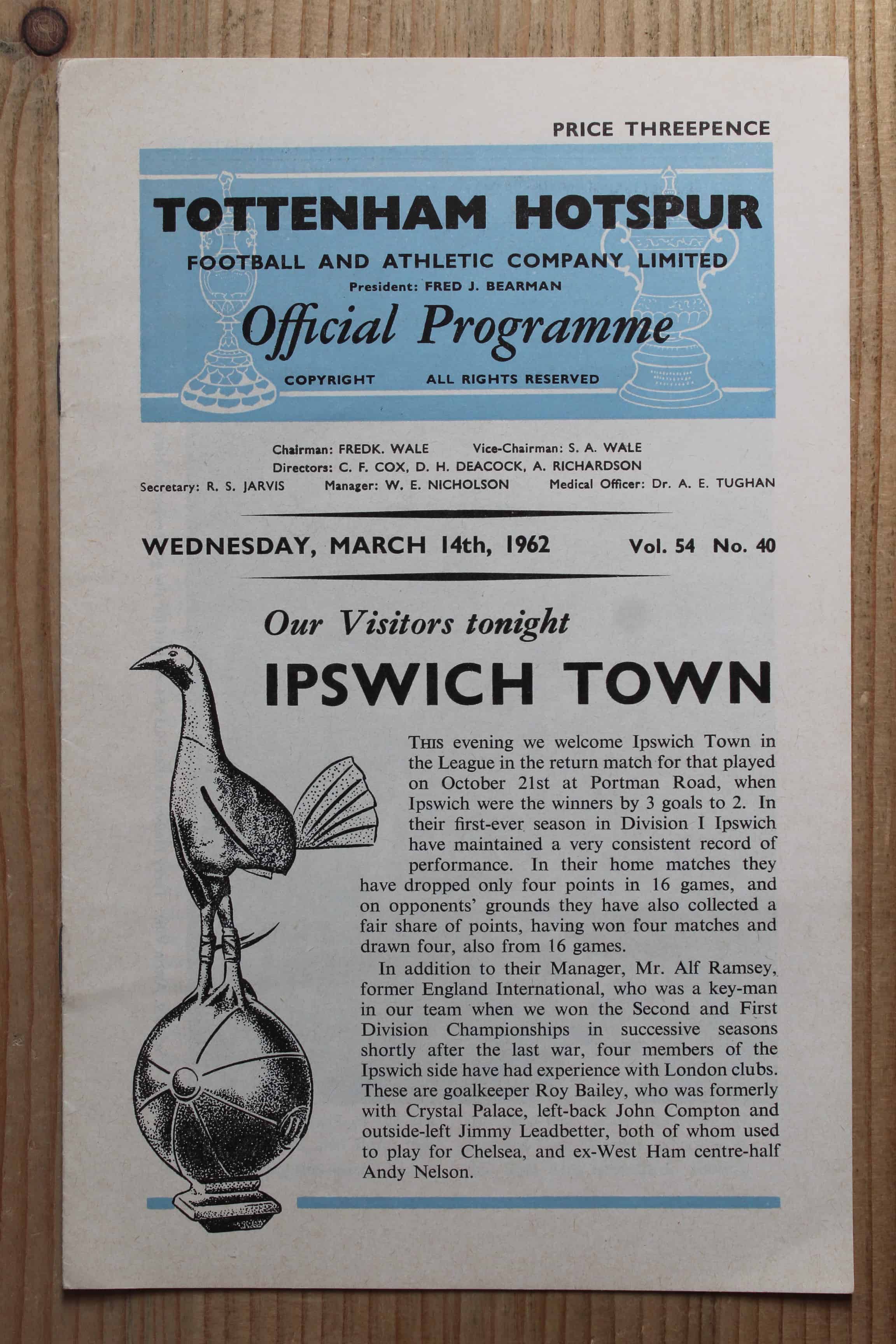 Tottenham Hotspur FC v Ipswich Town FC