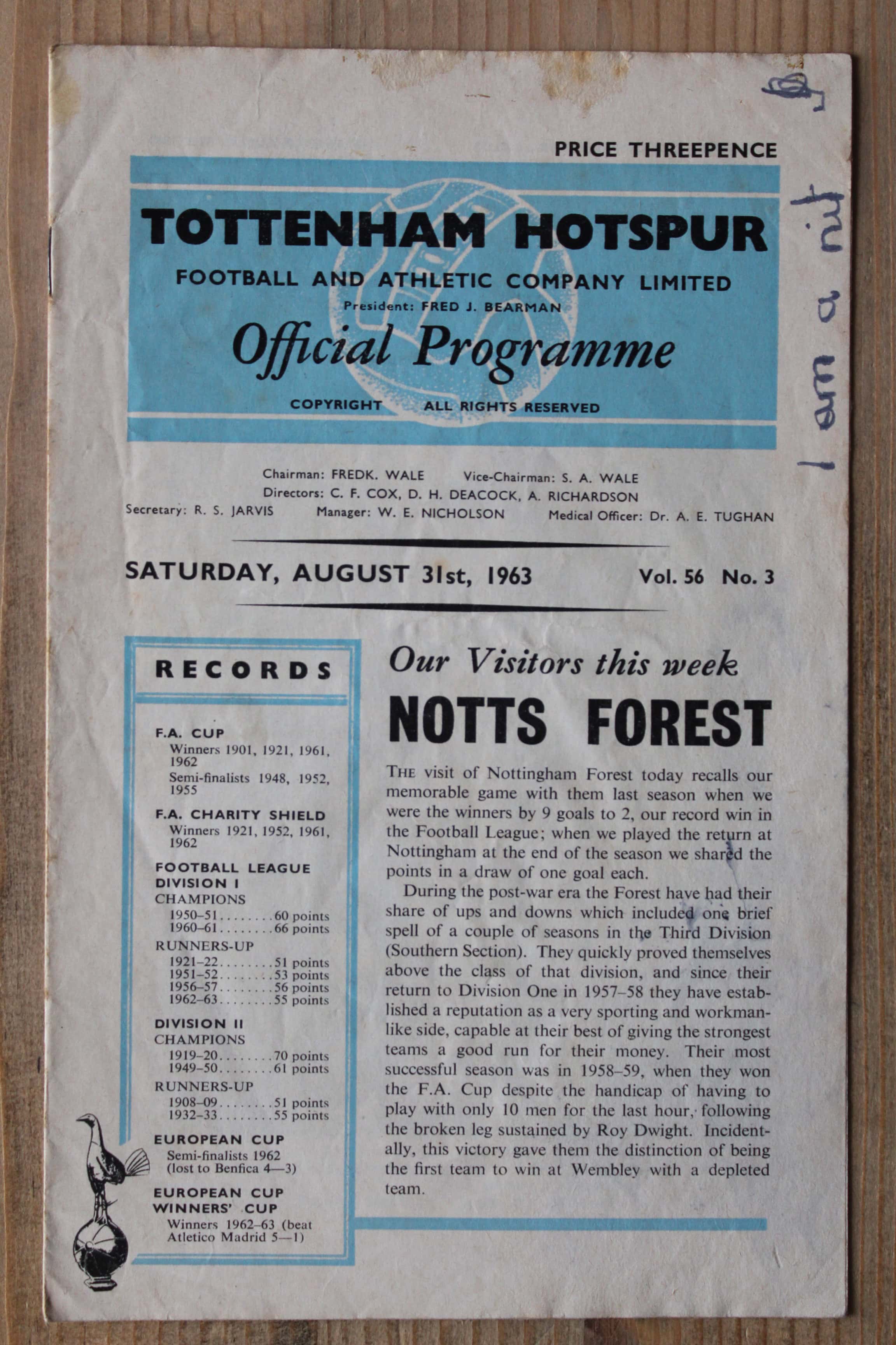 Tottenham Hotspur FC v Nottingham Forest FC