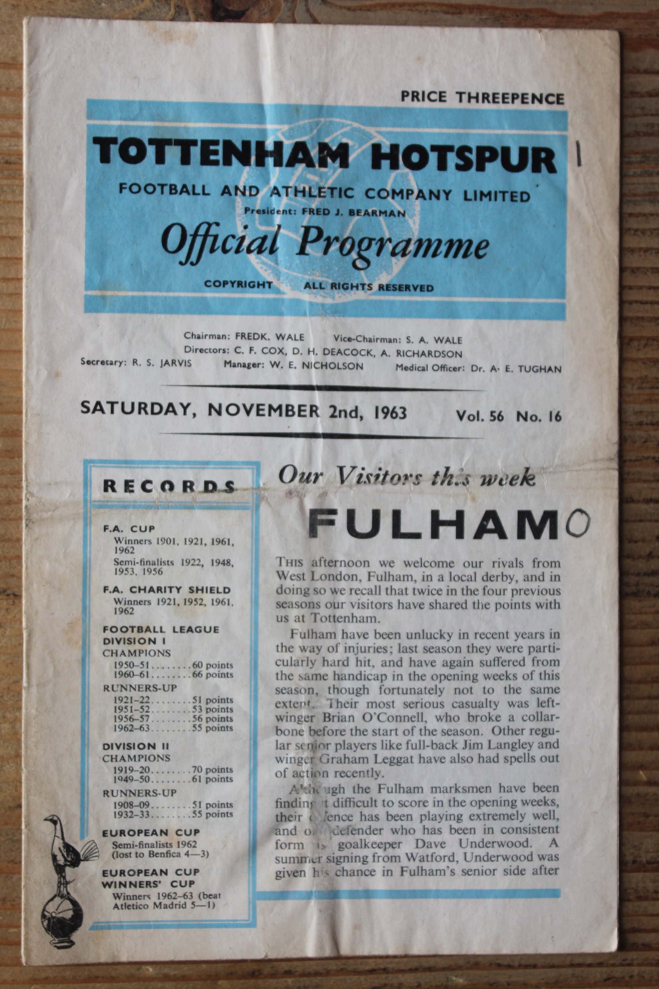 Tottenham Hotspur FC v Fulham FC