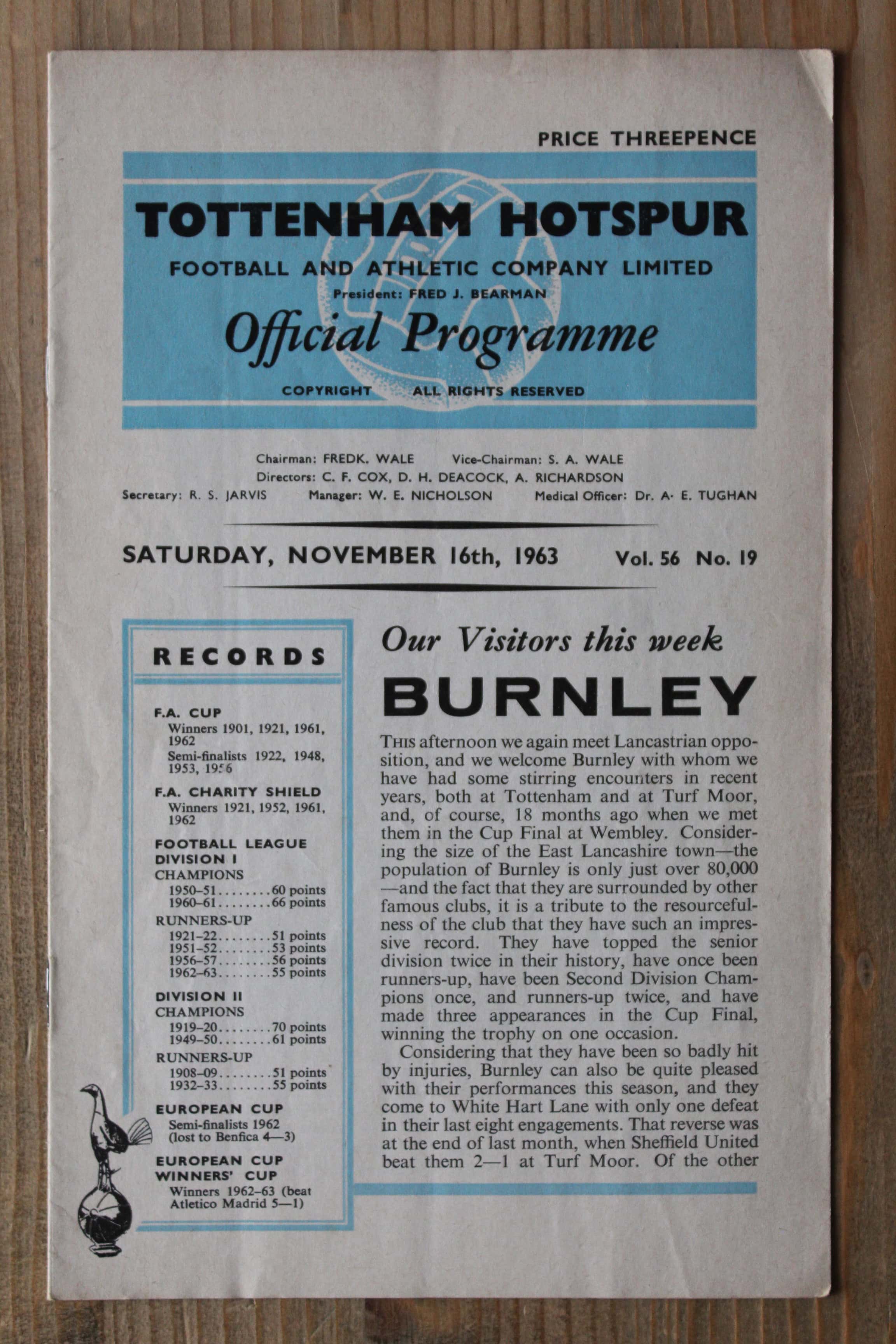 Tottenham Hotspur FC v Burnley FC