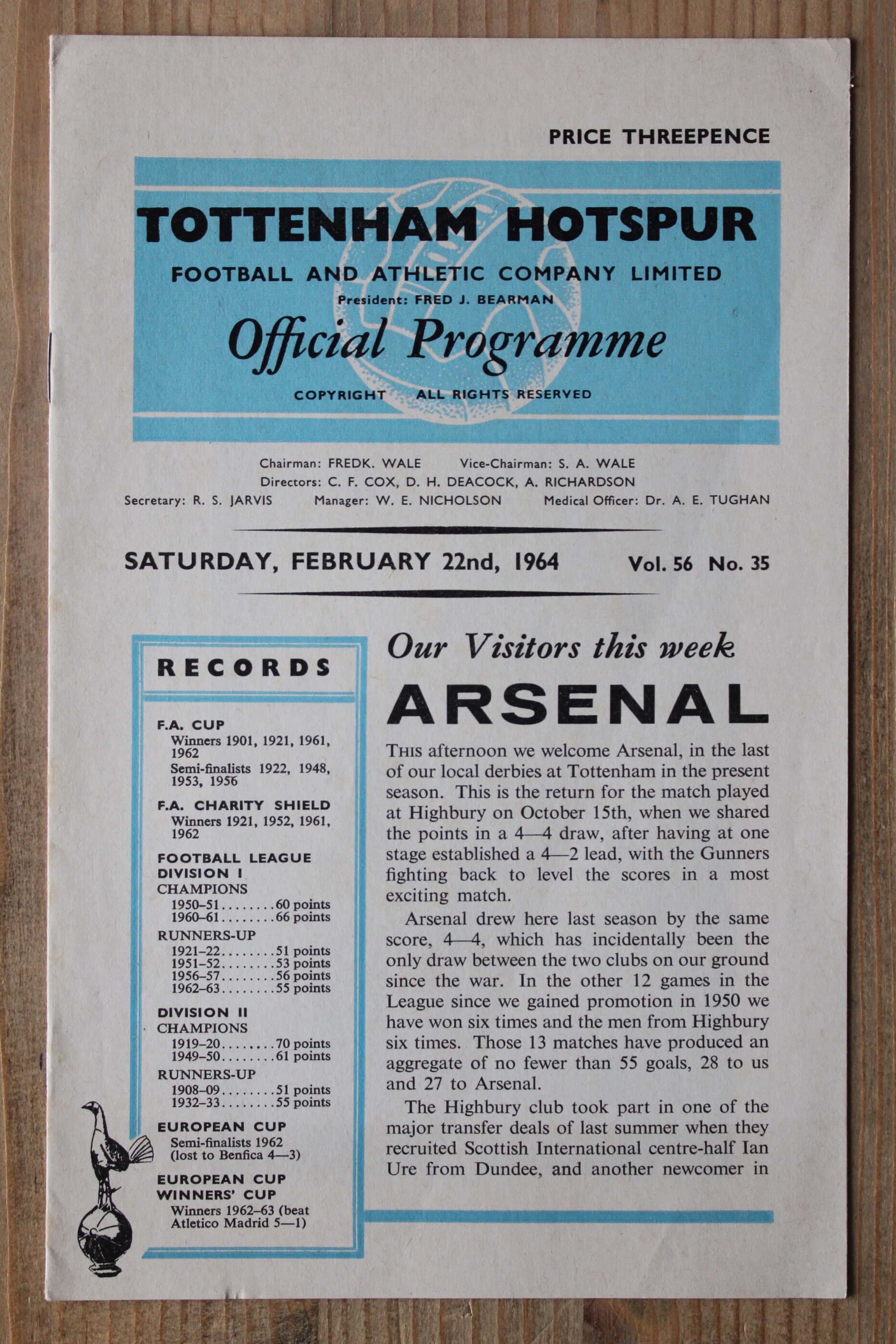 Tottenham Hotspur FC v Arsenal FC