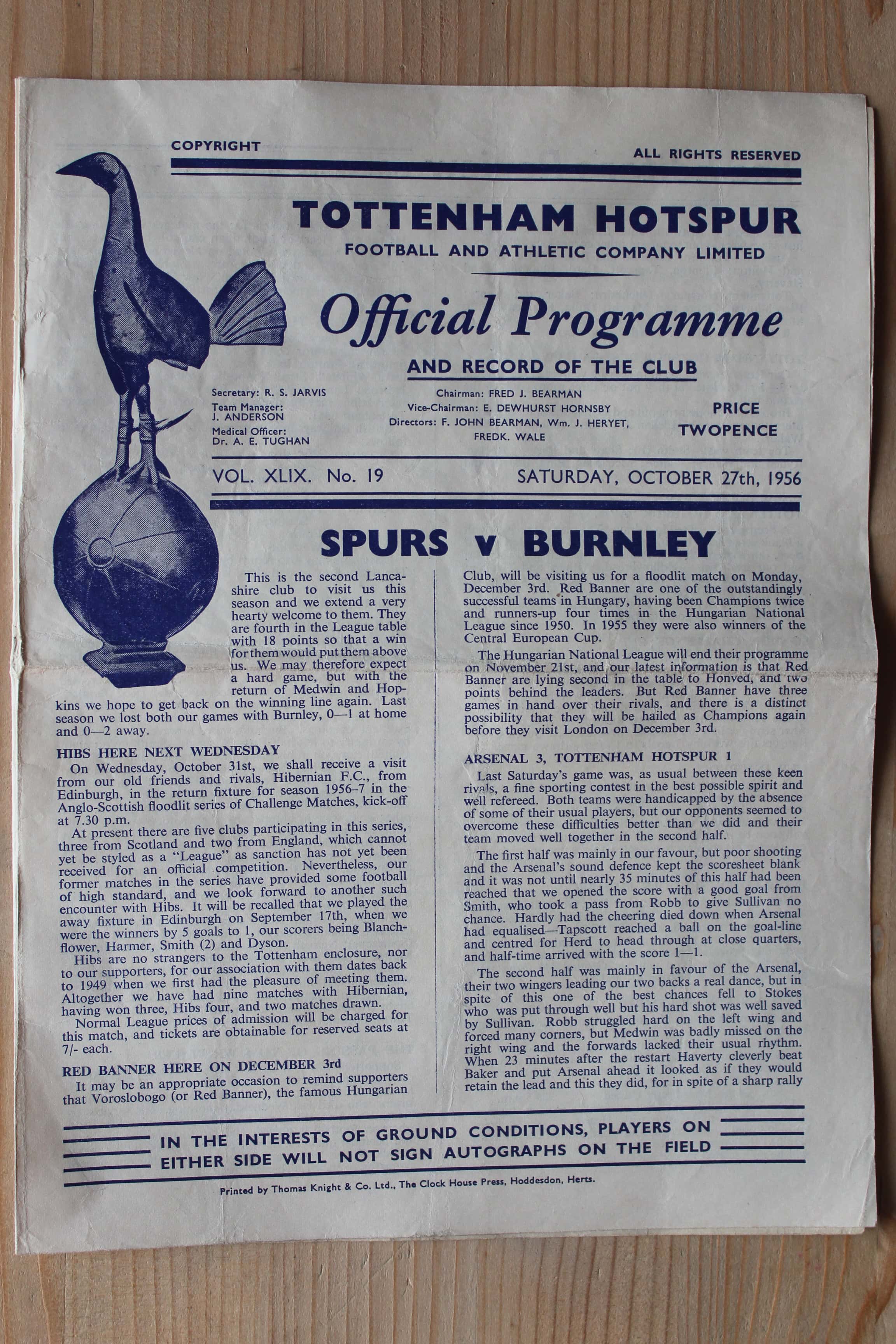 Tottenham Hotspur FC v Burnley FC