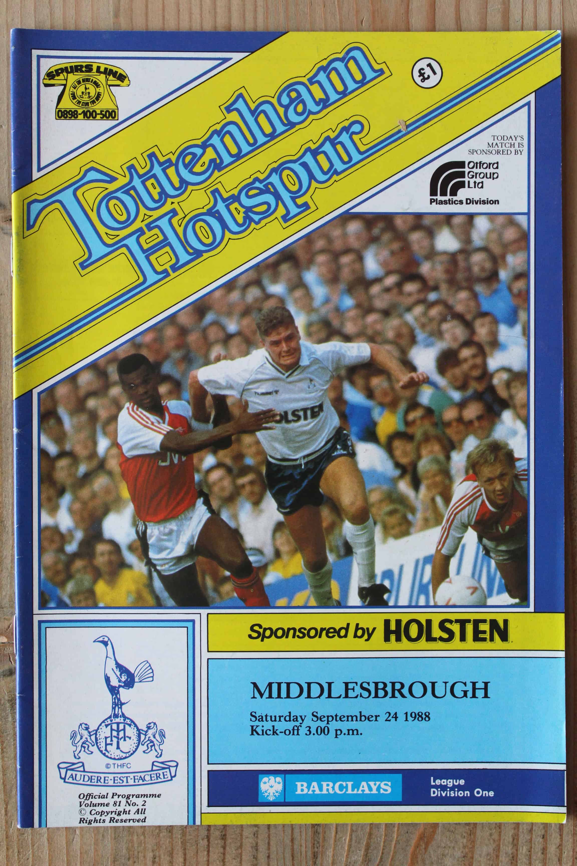 Tottenham Hotspur FC v Middlesbrough FC