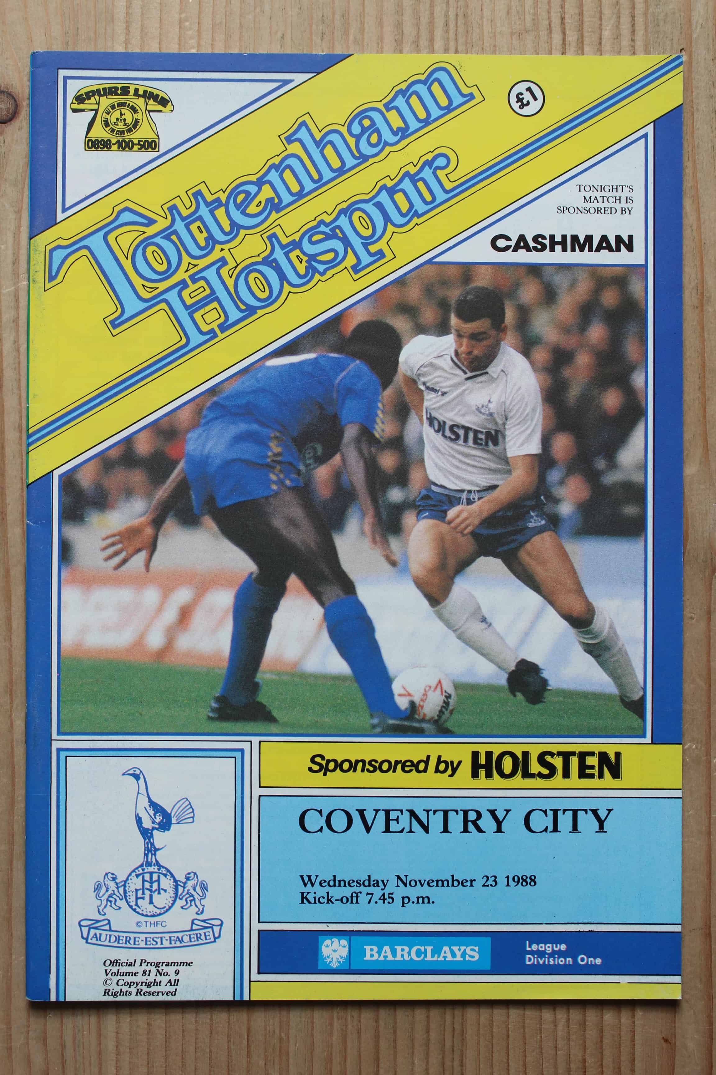 Tottenham Hotspur FC v Coventry City FC