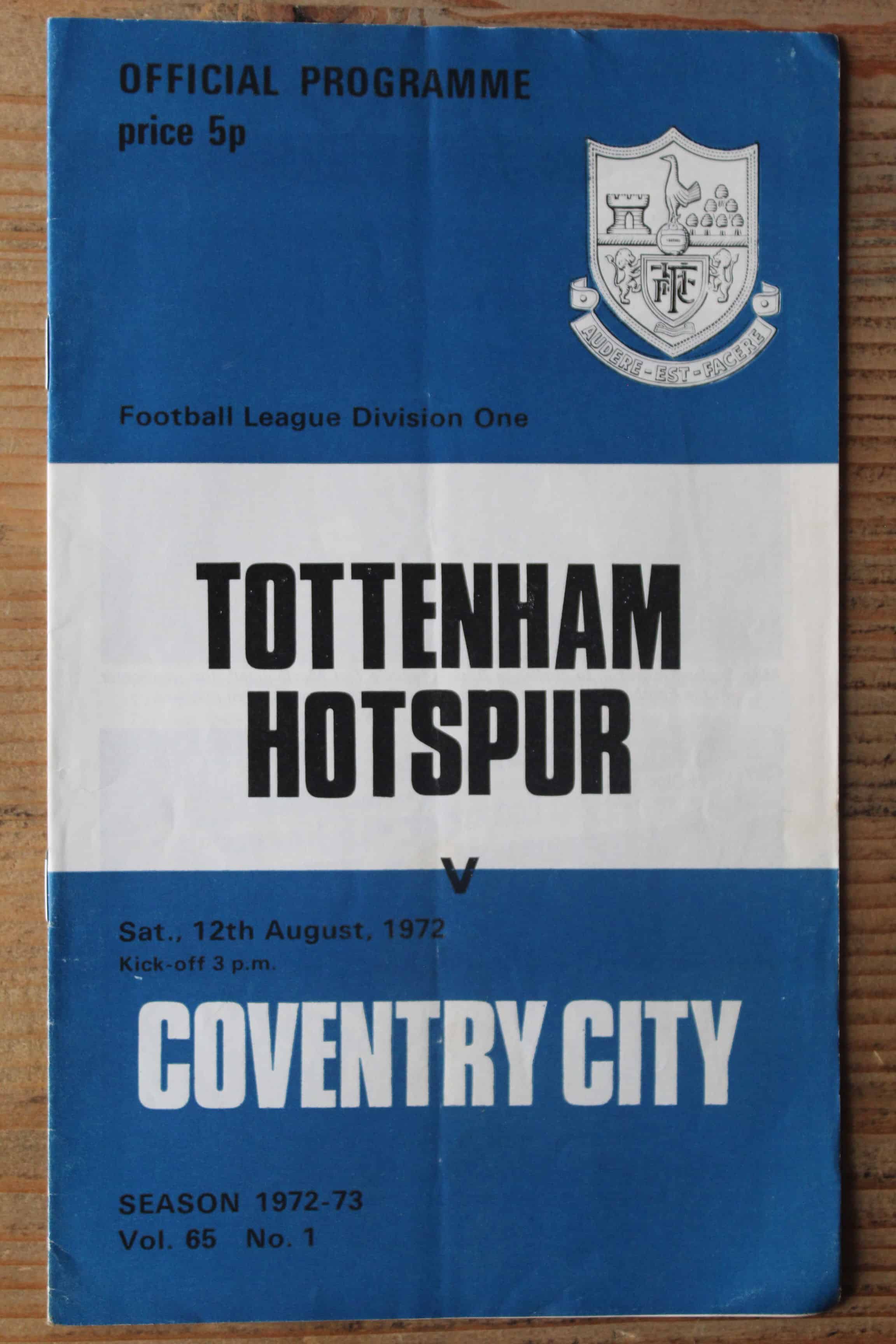 Tottenham Hotspur FC v Coventry City FC