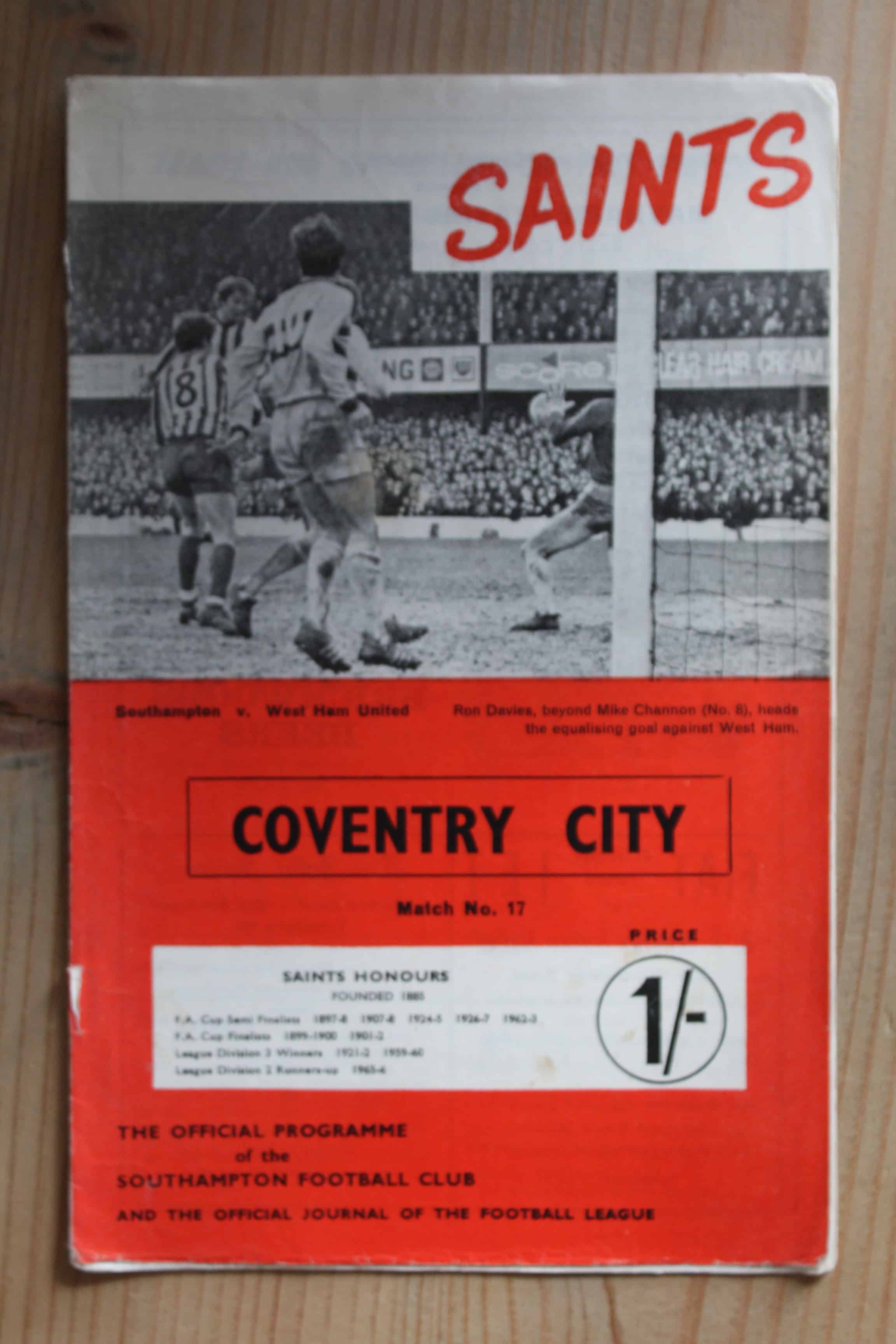 Southampton FC v Coventry City FC