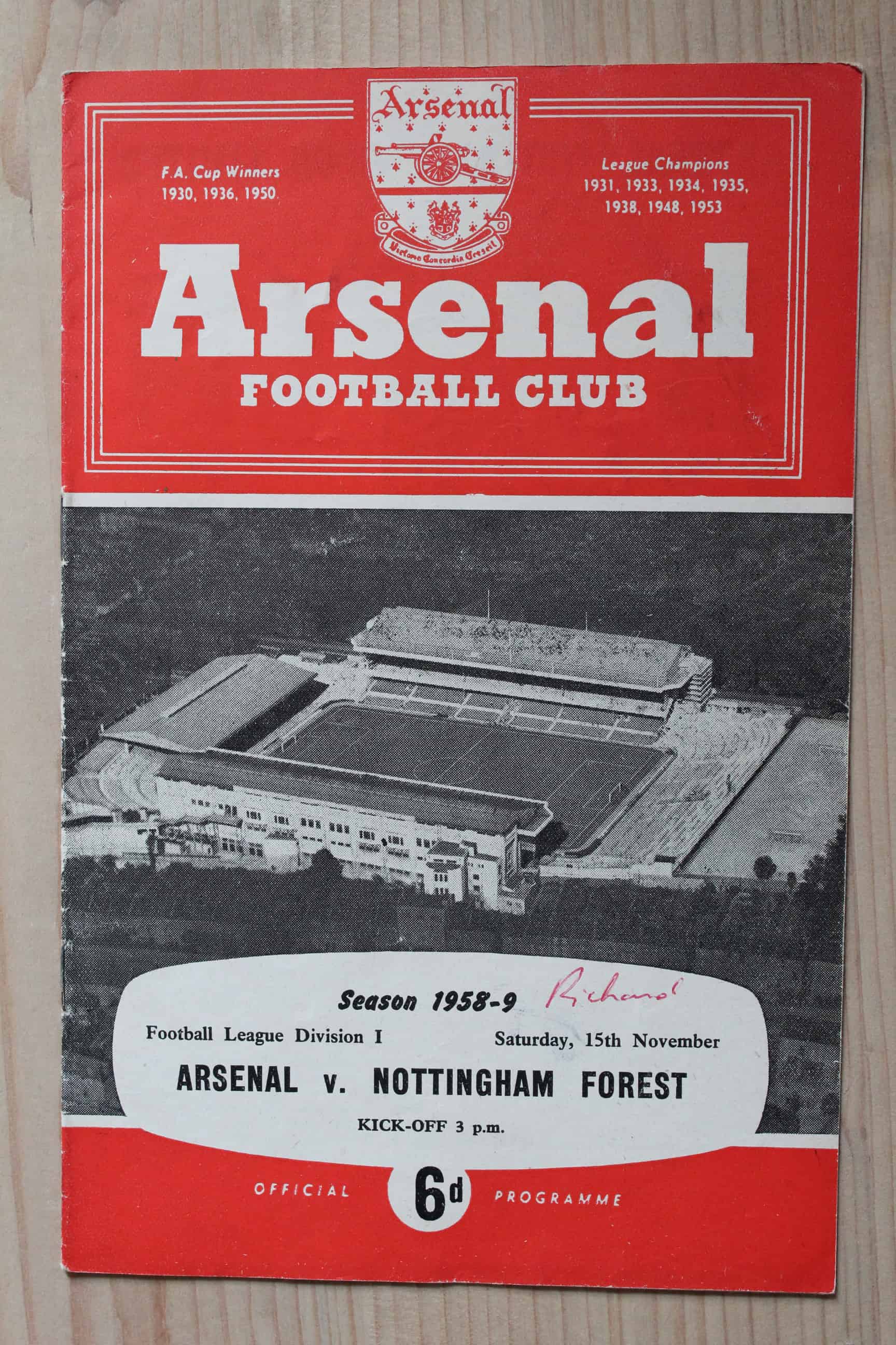 Arsenal FC v Nottingham Forest FC