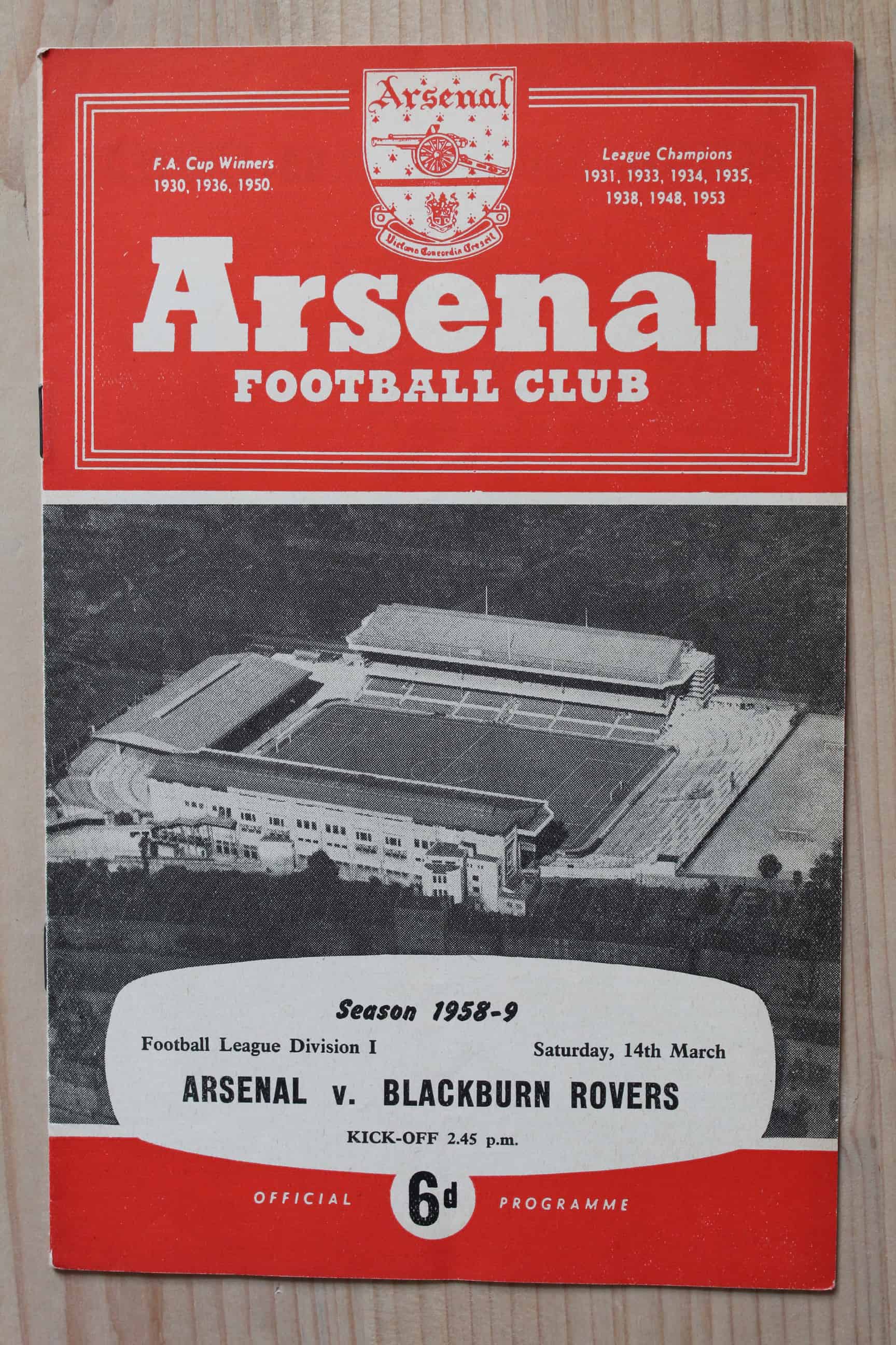 Arsenal FC v Blackburn Rovers FC