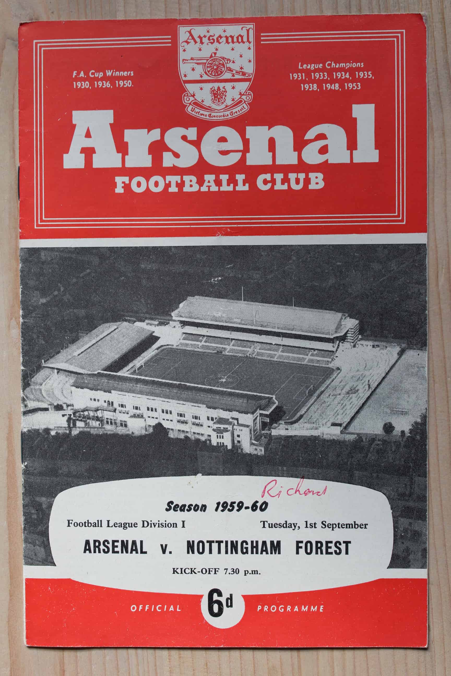 Arsenal FC v Nottingham Forest FC