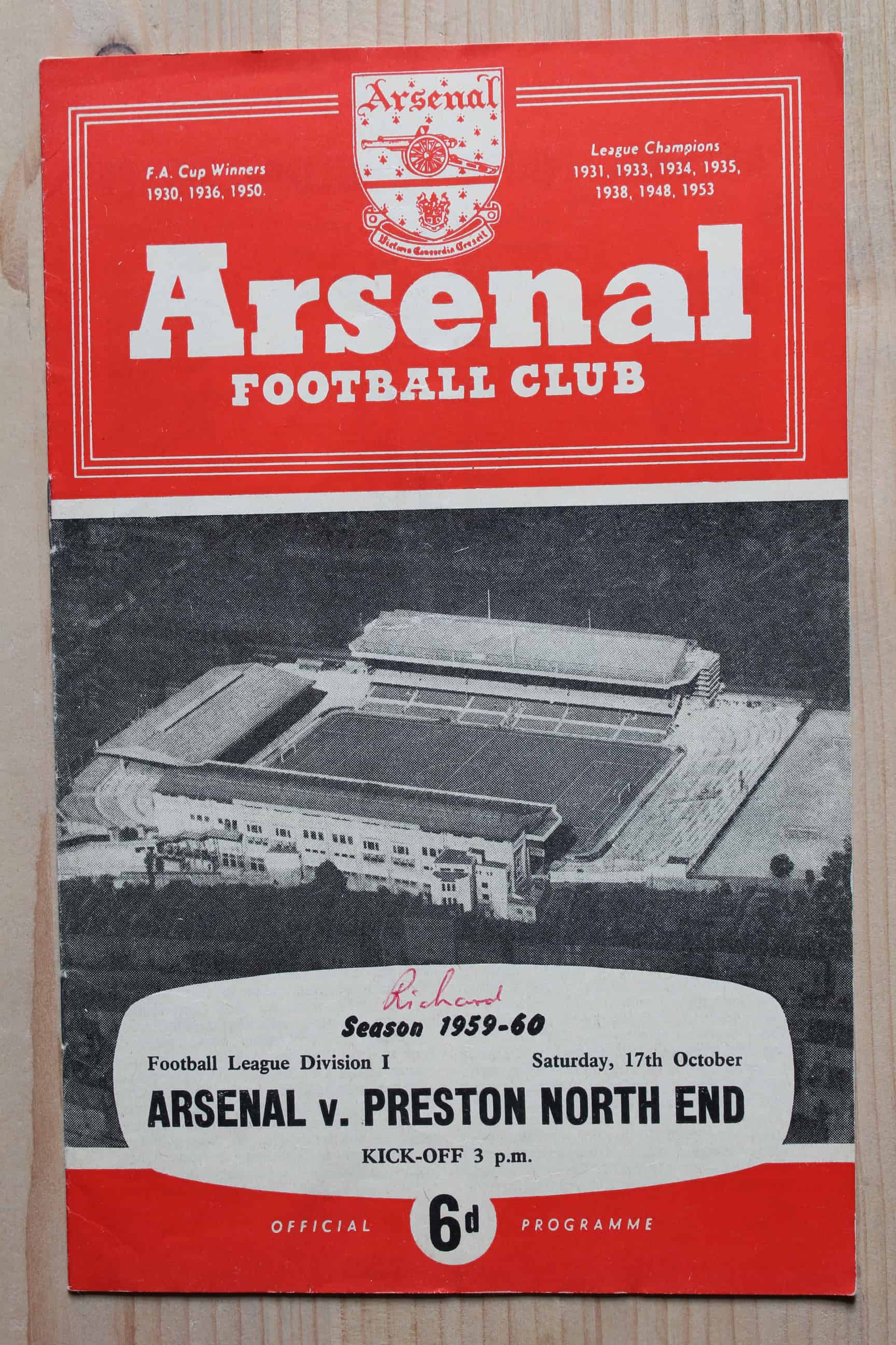 Arsenal FC v Preston North End FC