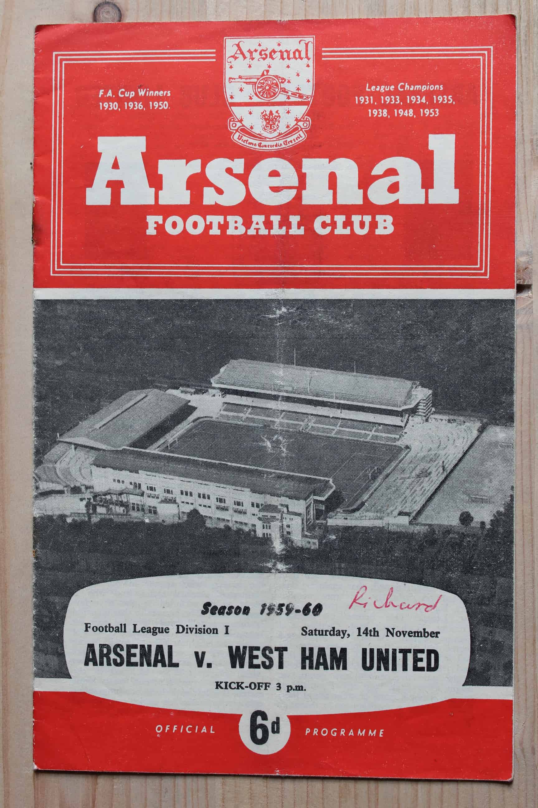 Arsenal FC v West Ham United FC